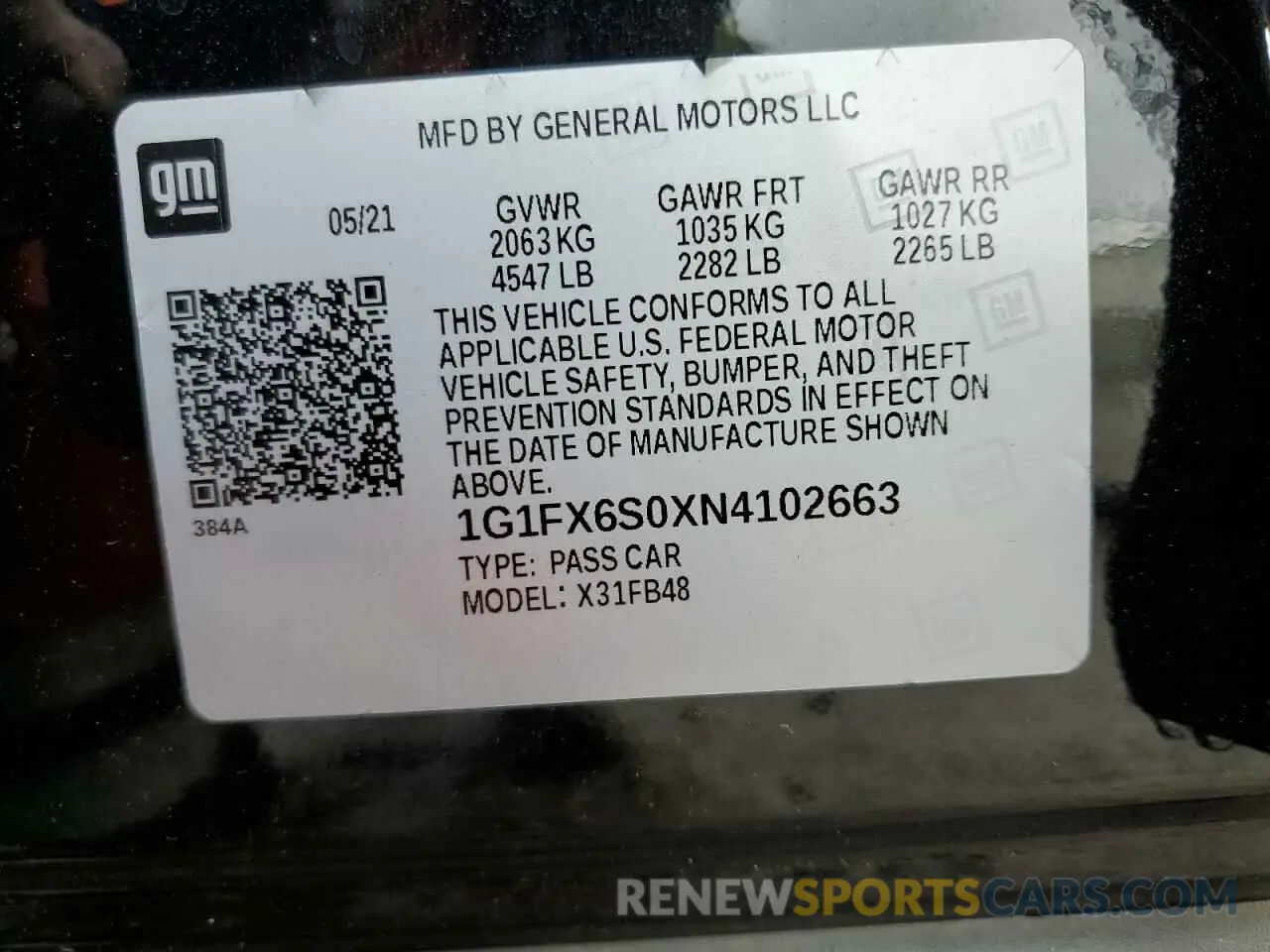 12 Photograph of a damaged car 1G1FX6S0XN4102663 CHEVROLET BOLT 2022