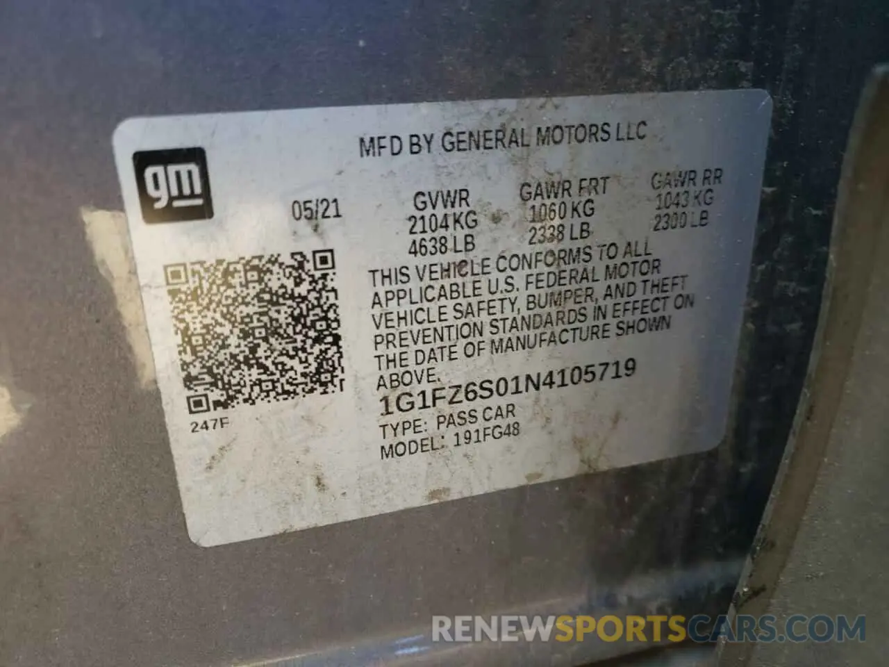 12 Photograph of a damaged car 1G1FZ6S01N4105719 CHEVROLET BOLT 2022