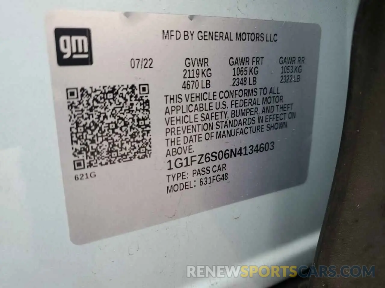 14 Фотография поврежденного автомобиля 1G1FZ6S06N4134603 CHEVROLET BOLT 2022