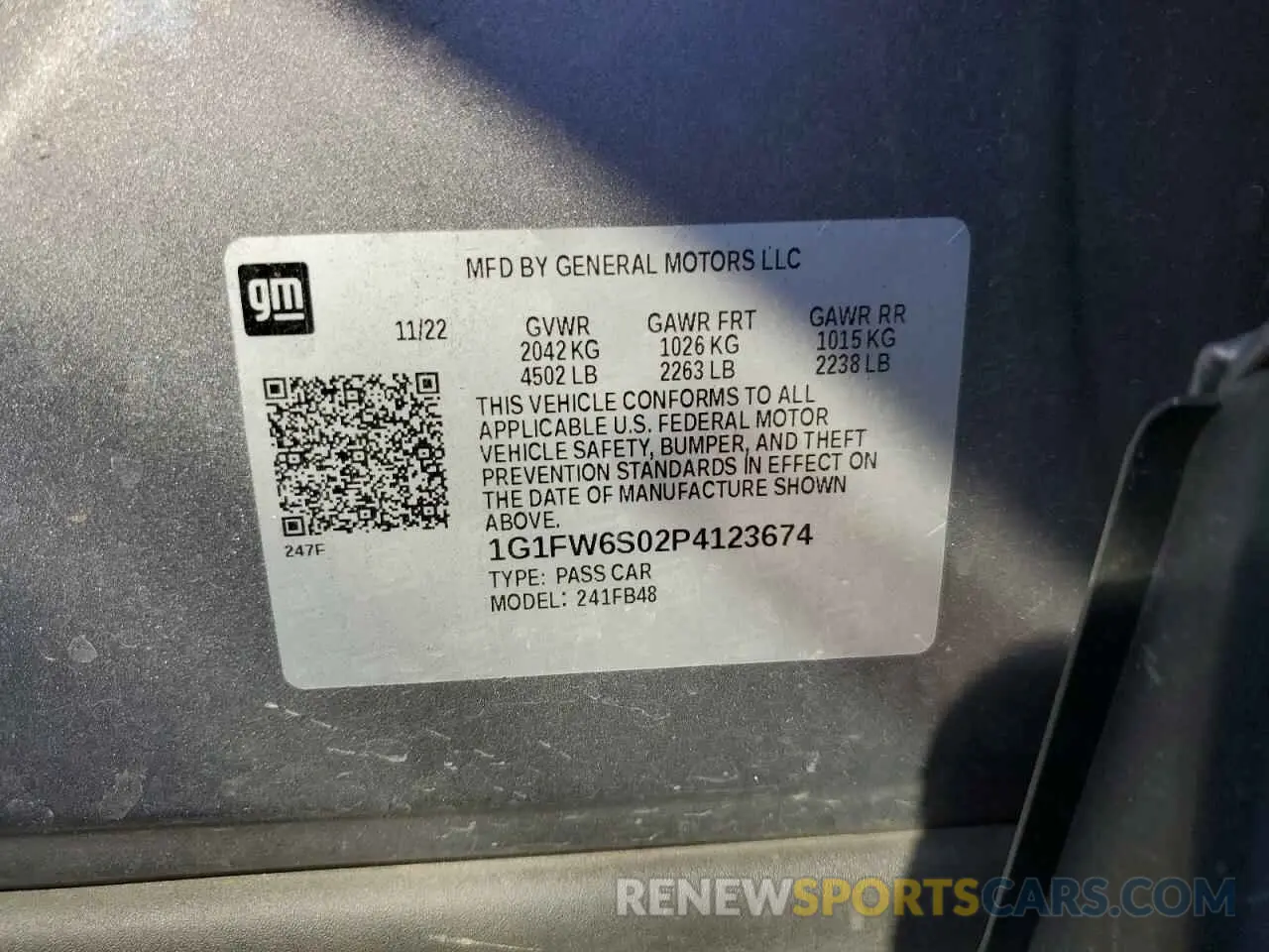 12 Photograph of a damaged car 1G1FW6S02P4123674 CHEVROLET BOLT 2023