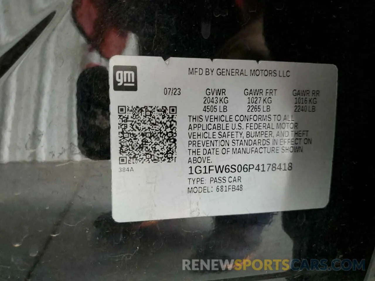 12 Photograph of a damaged car 1G1FW6S06P4178418 CHEVROLET BOLT 2023