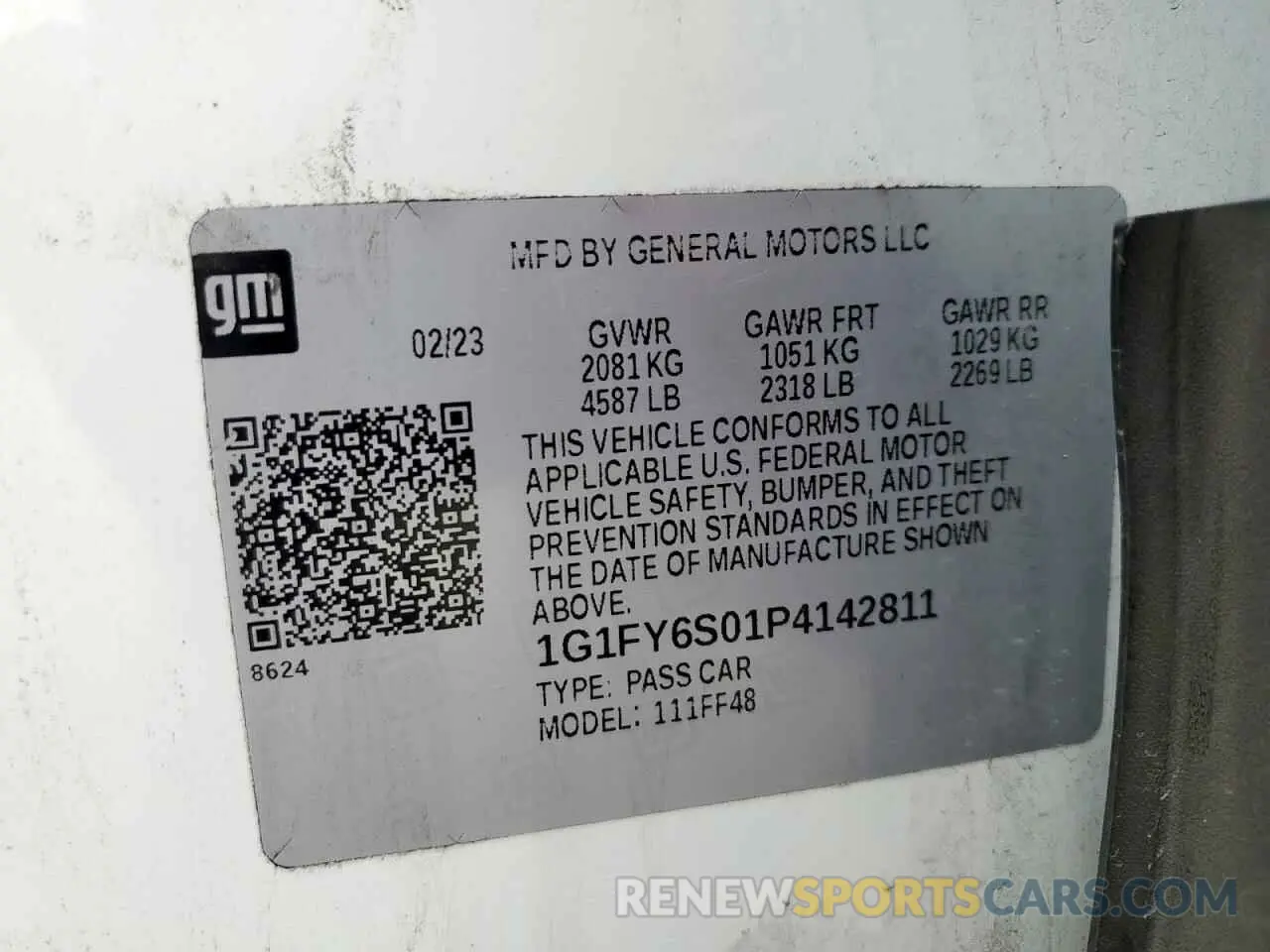 25 Photograph of a damaged car 1G1FY6S01P4142811 CHEVROLET BOLT 2023