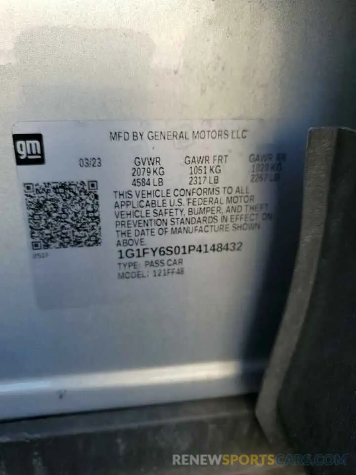 13 Photograph of a damaged car 1G1FY6S01P4148432 CHEVROLET BOLT 2023