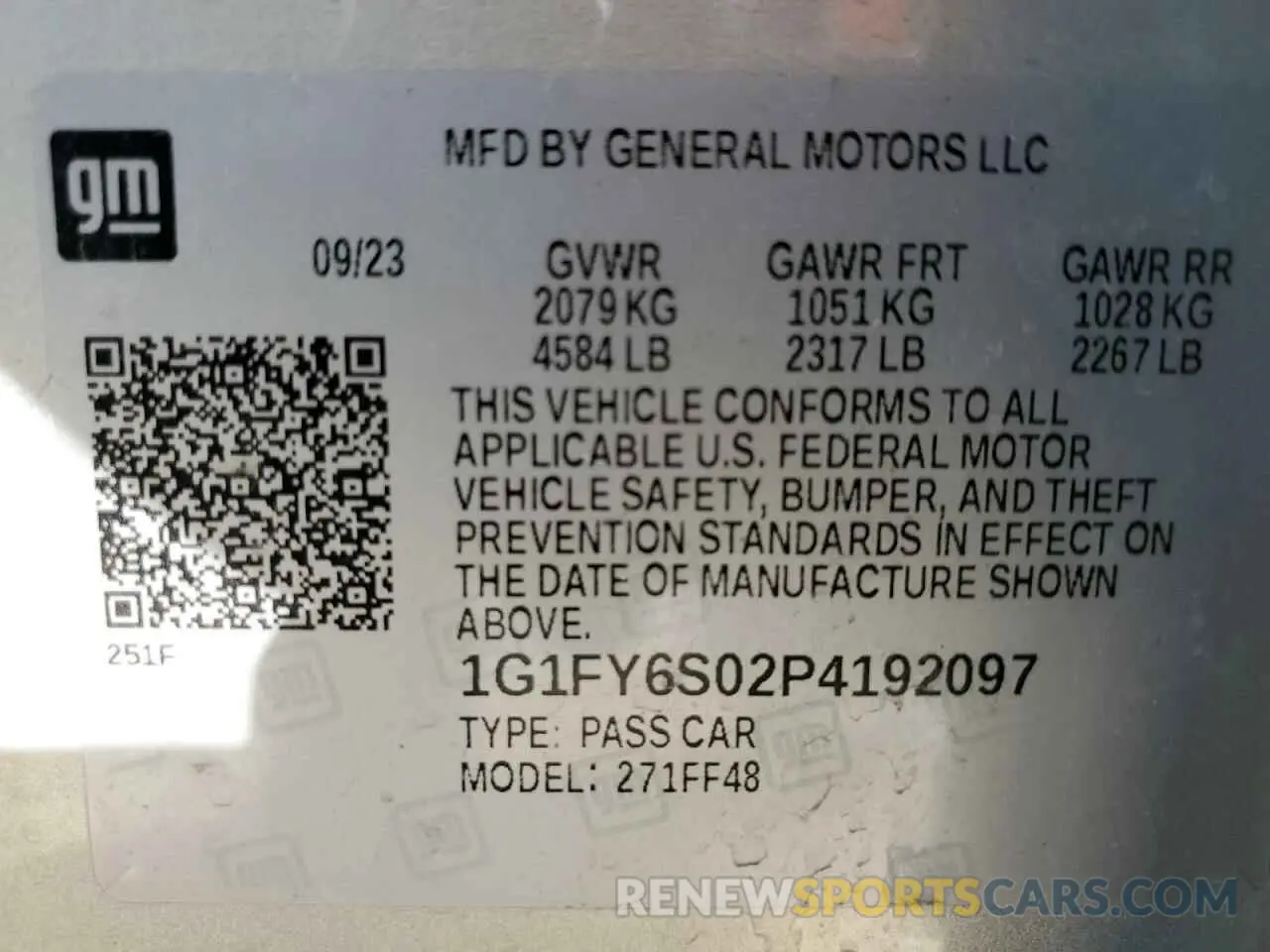 12 Фотография поврежденного автомобиля 1G1FY6S02P4192097 CHEVROLET BOLT 2023