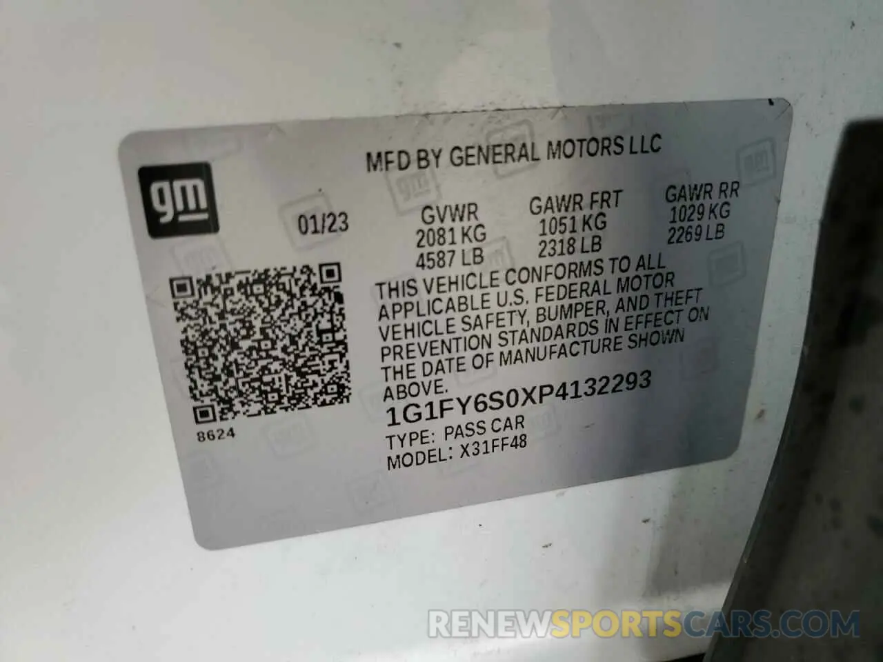 12 Фотография поврежденного автомобиля 1G1FY6S0XP4132293 CHEVROLET BOLT 2023
