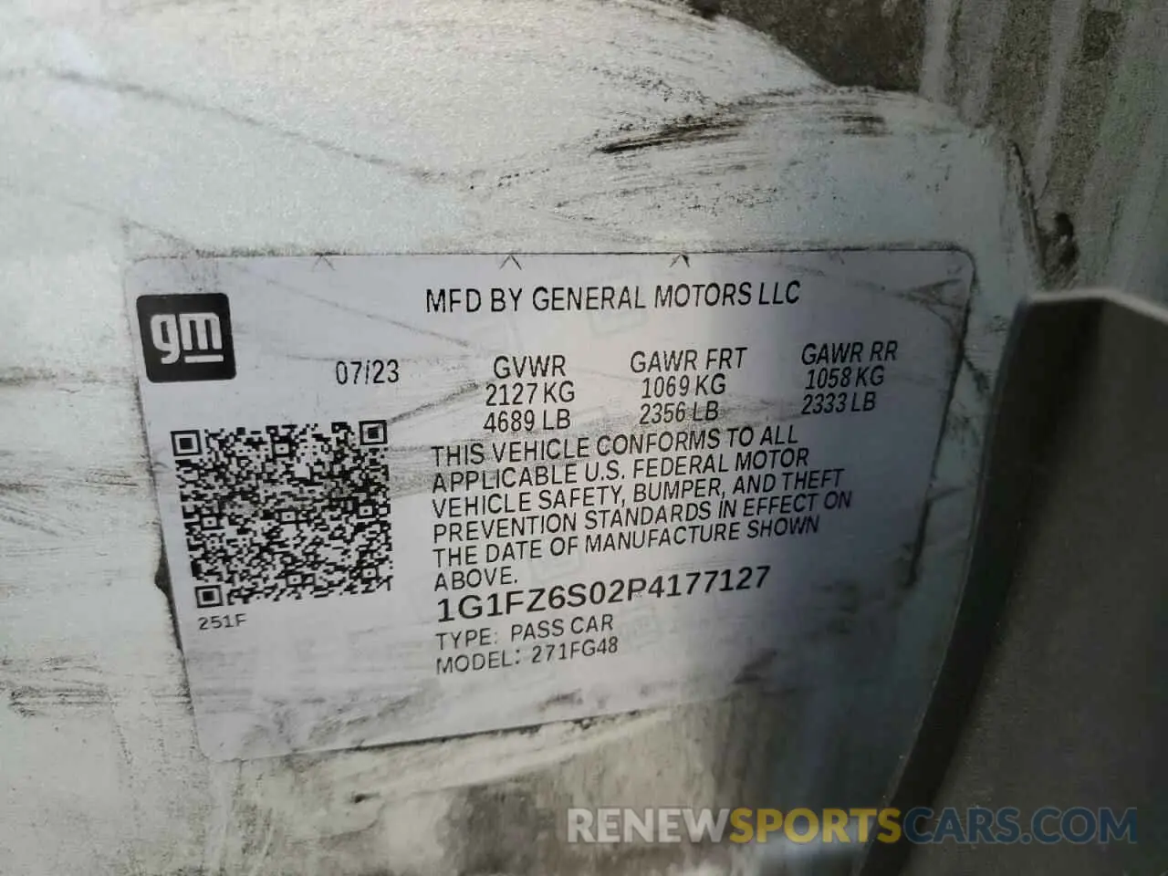 14 Photograph of a damaged car 1G1FZ6S02P4177127 CHEVROLET BOLT 2023