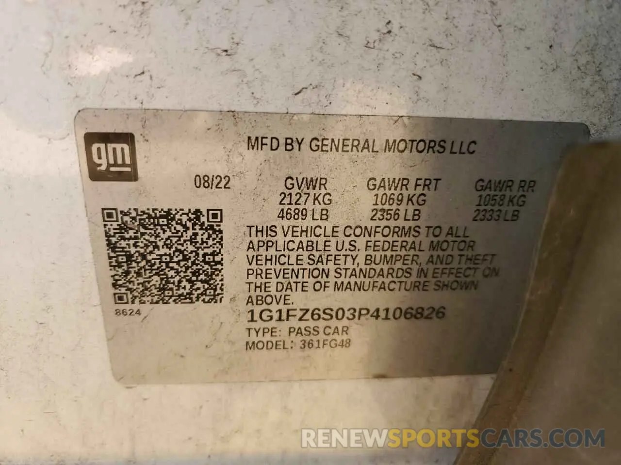 15 Photograph of a damaged car 1G1FZ6S03P4106826 CHEVROLET BOLT 2023