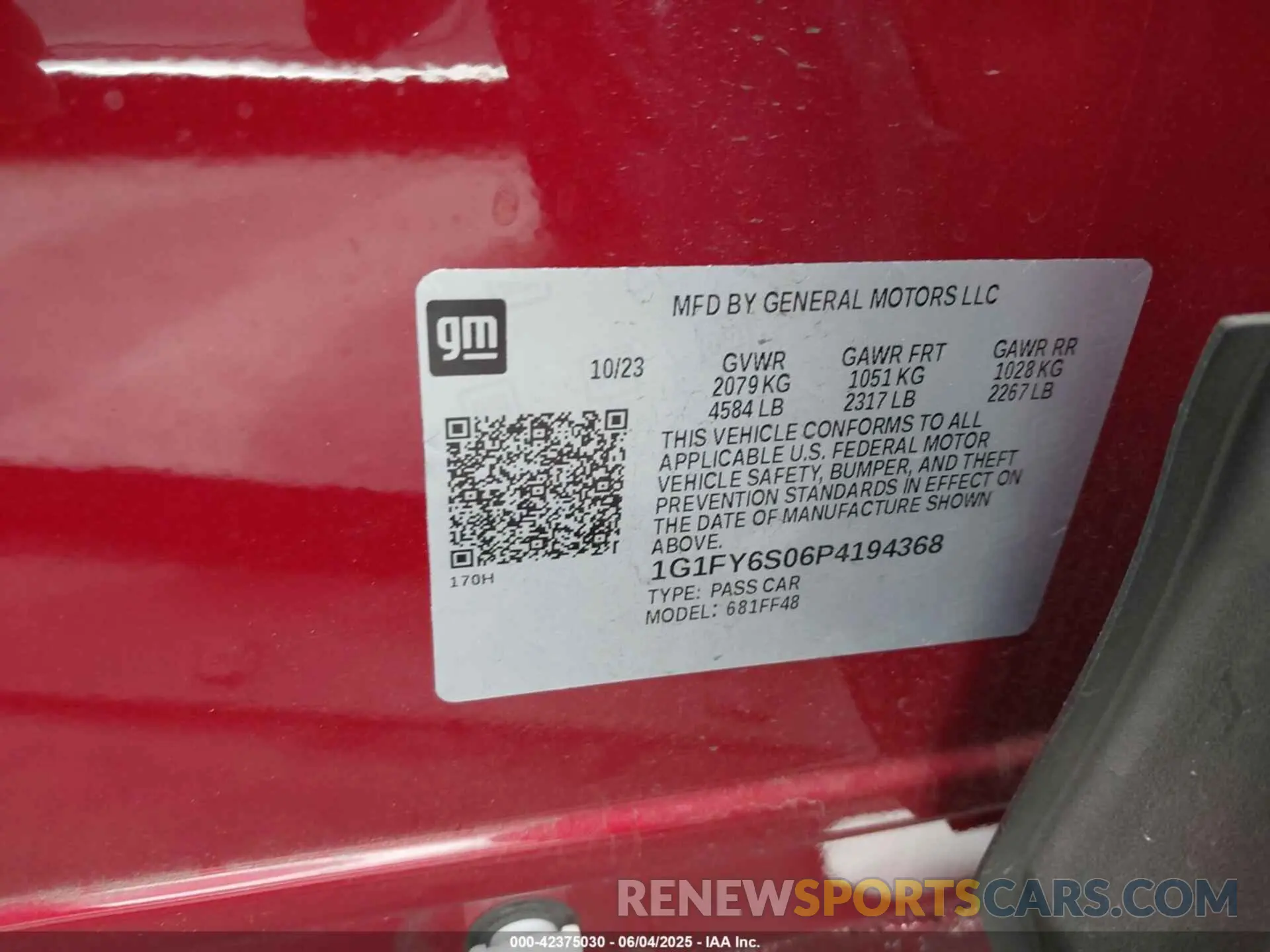 9 Фотография поврежденного автомобиля 1G1FY6S06P4194368 CHEVROLET BOLT EUV 2023