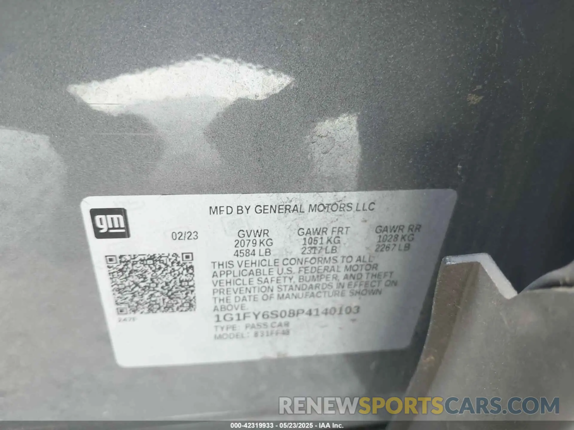 9 Фотография поврежденного автомобиля 1G1FY6S08P4140103 CHEVROLET BOLT EUV 2023