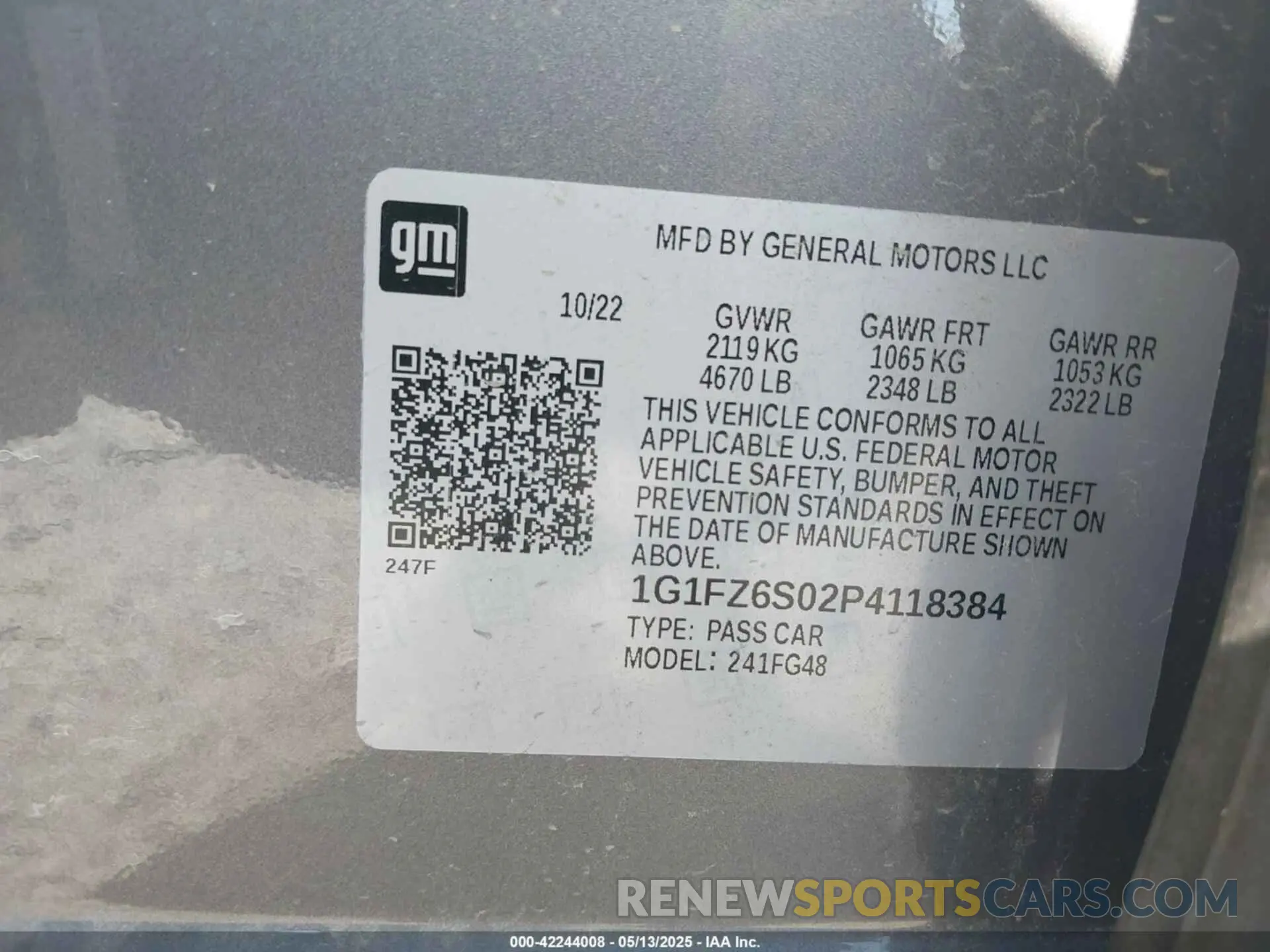 8 Photograph of a damaged car 1G1FZ6S02P4118384 CHEVROLET BOLT EUV 2023