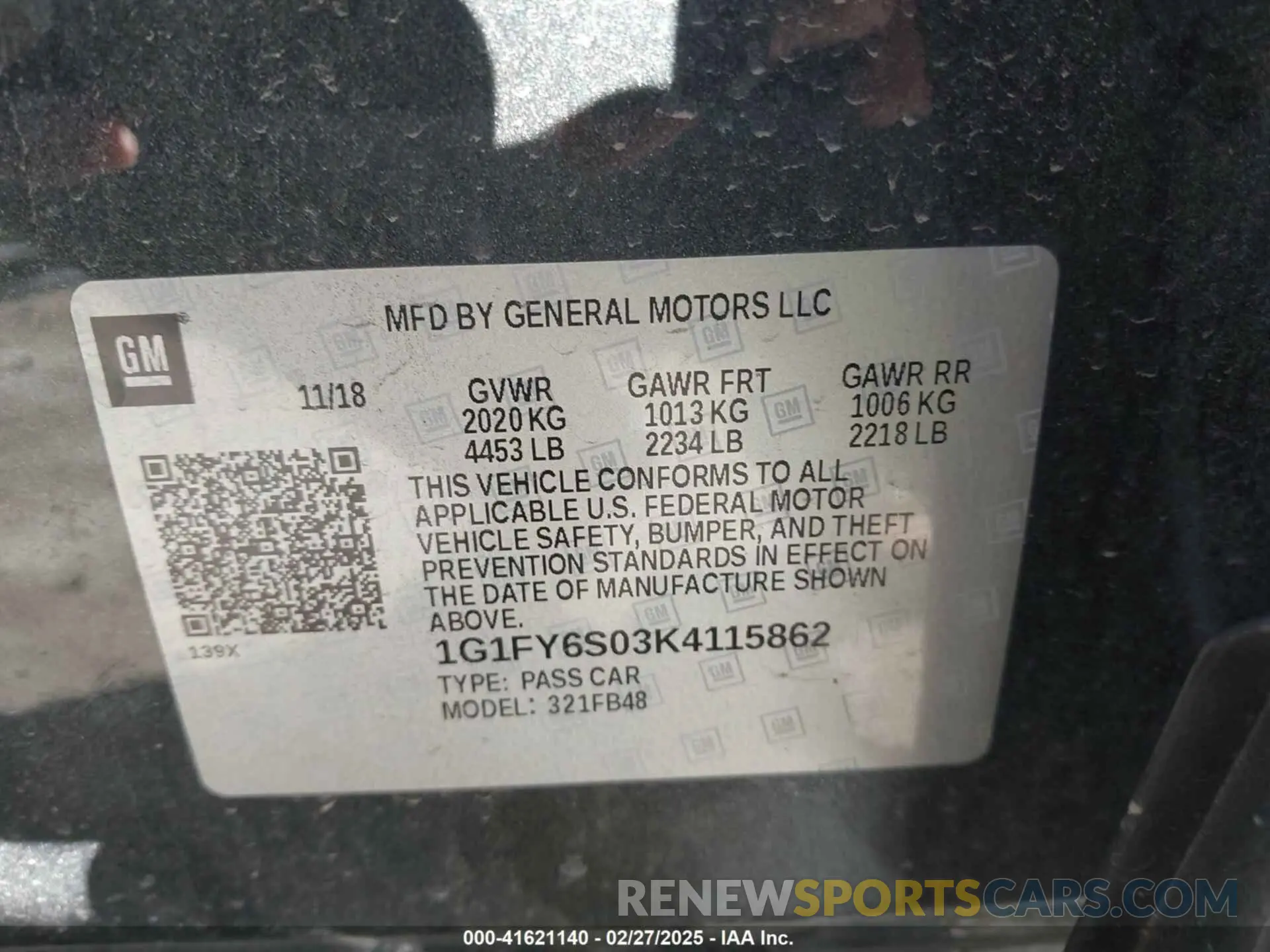 9 Photograph of a damaged car 1G1FY6S03K4115862 CHEVROLET BOLT EV 2019