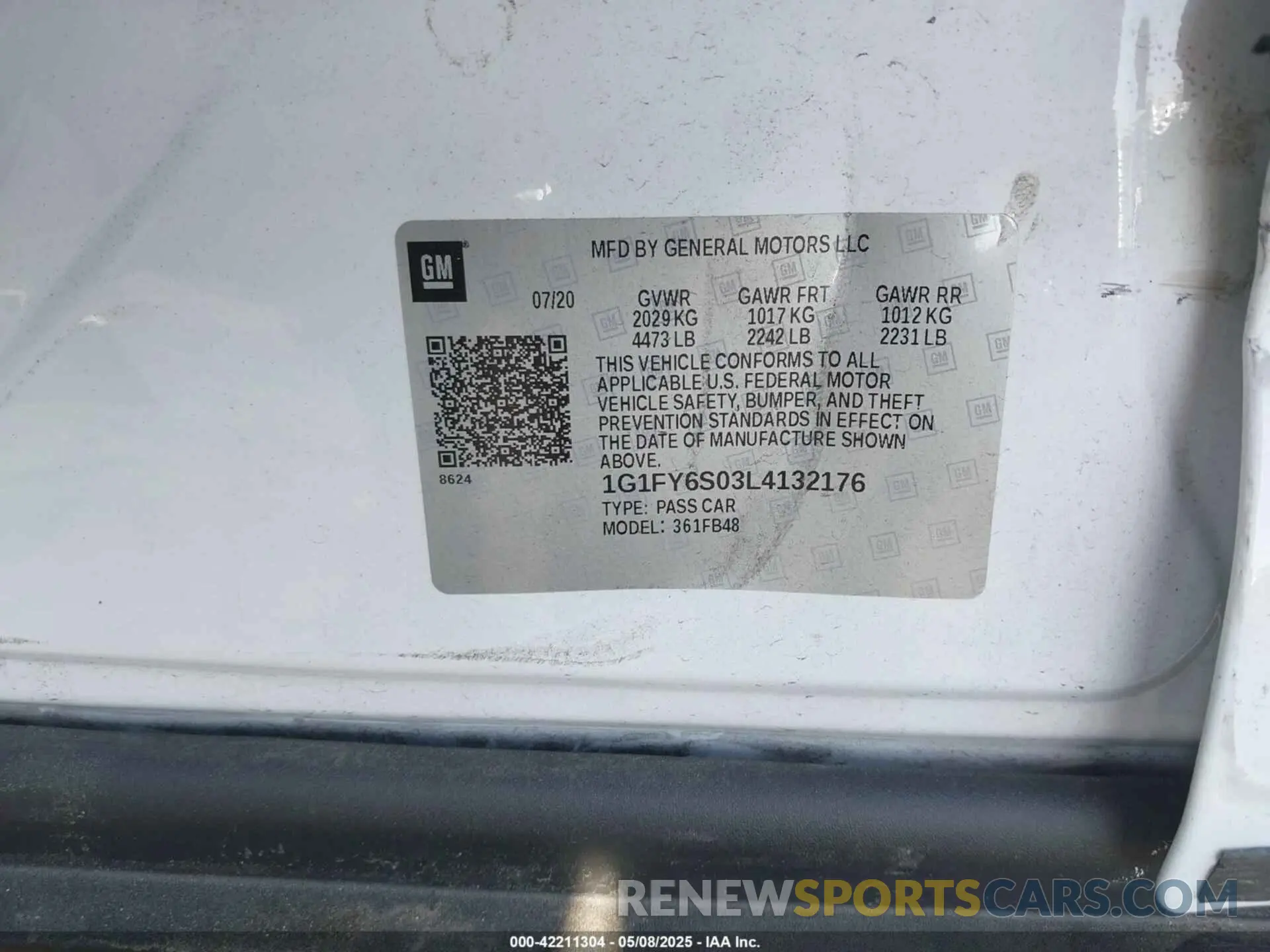 9 Photograph of a damaged car 1G1FY6S03L4132176 CHEVROLET BOLT EV 2020