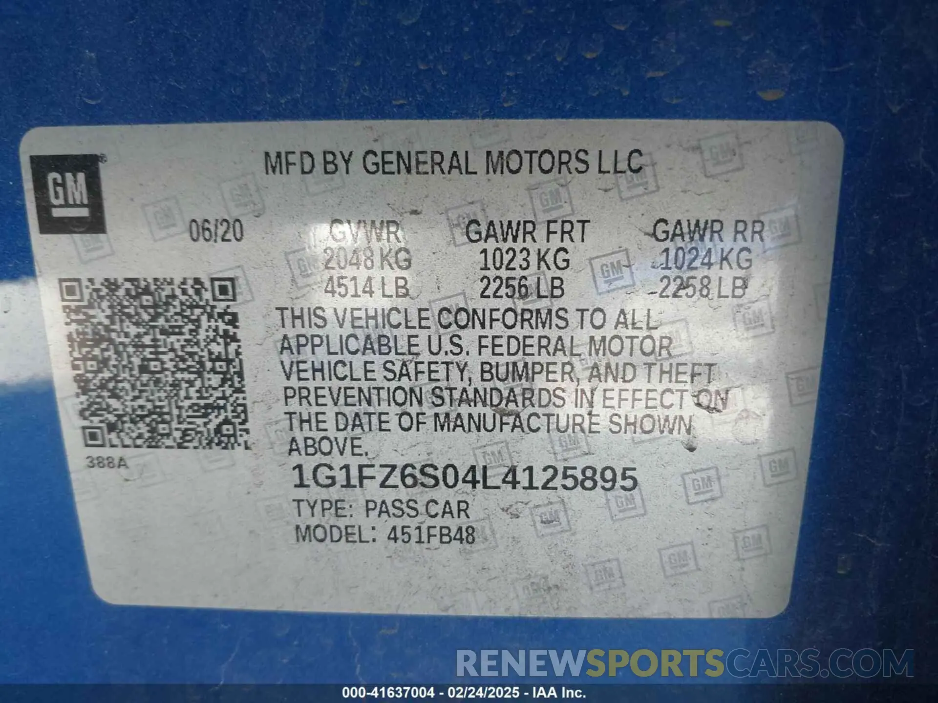 9 Фотография поврежденного автомобиля 1G1FZ6S04L4125895 CHEVROLET BOLT EV 2020