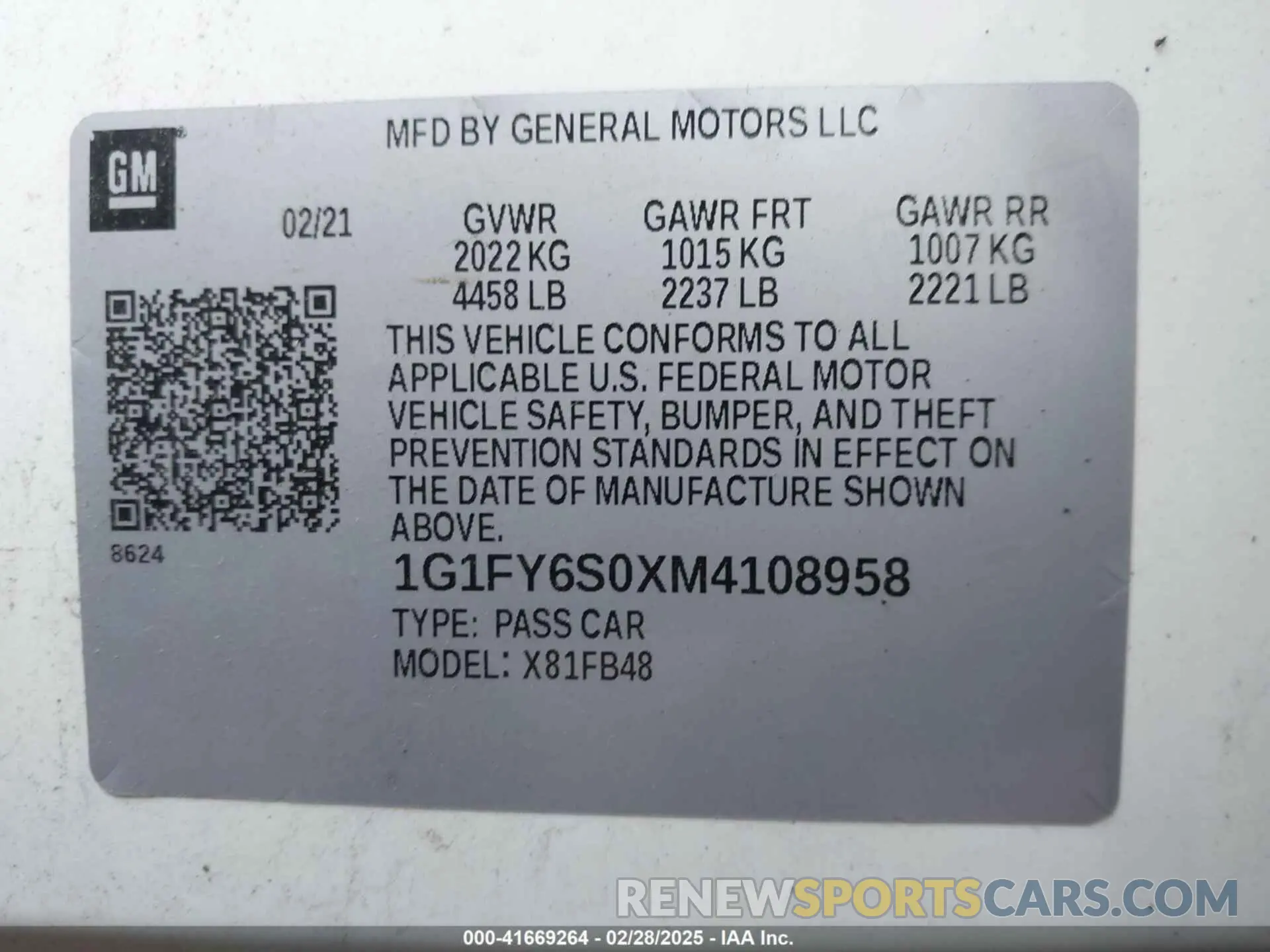 9 Фотография поврежденного автомобиля 1G1FY6S0XM4108958 CHEVROLET BOLT EV 2021