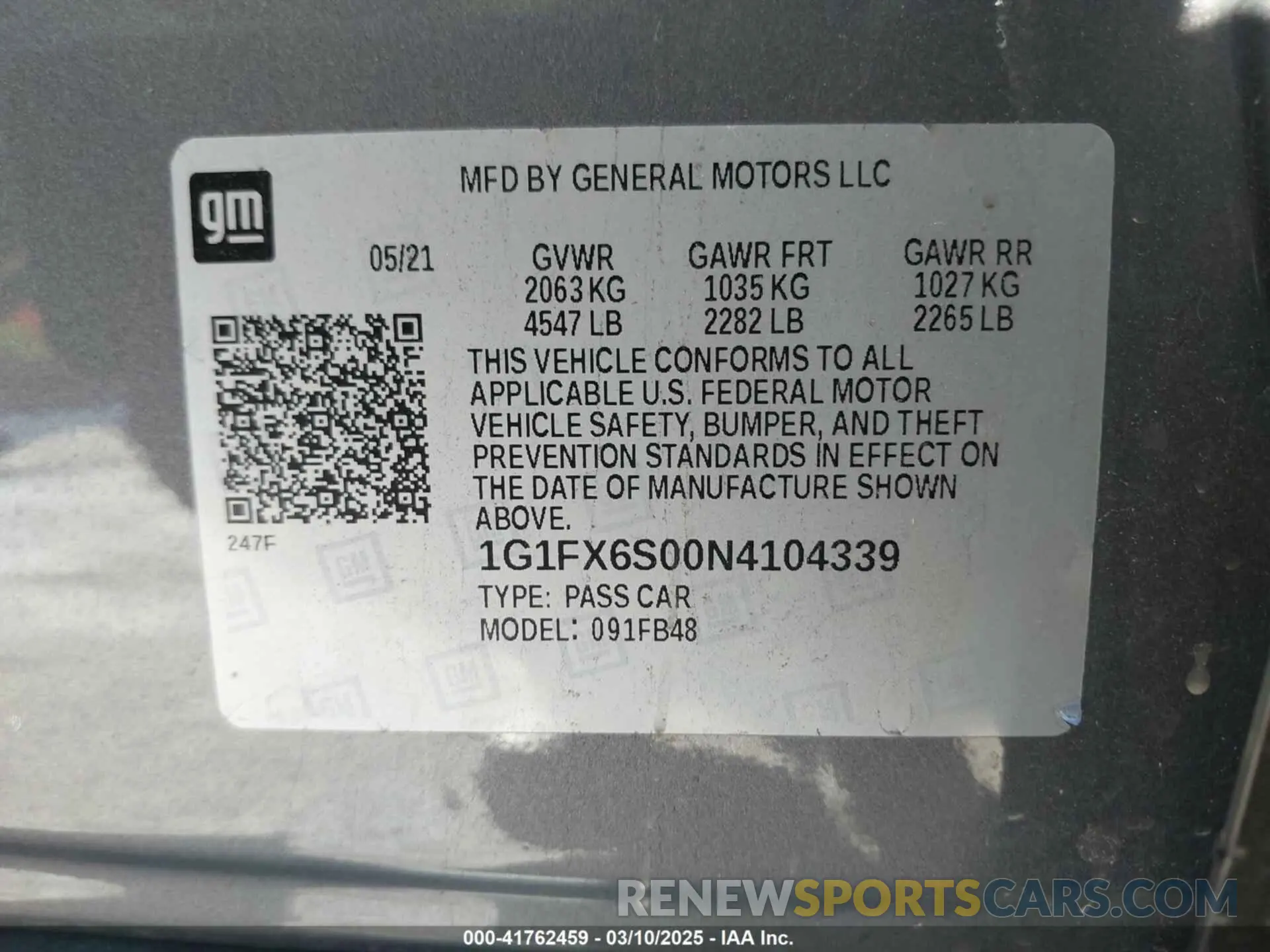 9 Photograph of a damaged car 1G1FX6S00N4104339 CHEVROLET BOLT EV 2022