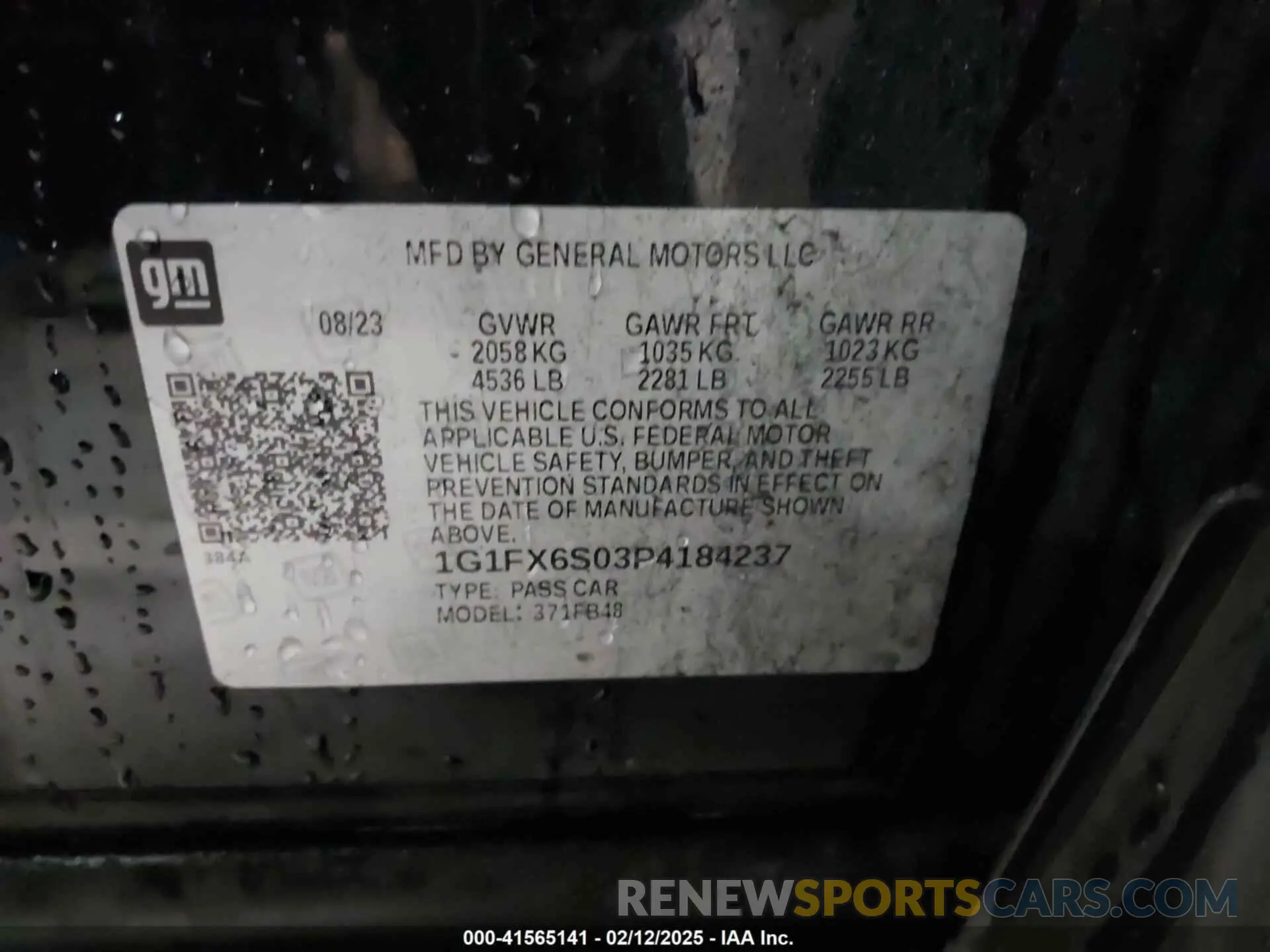 9 Фотография поврежденного автомобиля 1G1FX6S03P4184237 CHEVROLET BOLT EV 2023