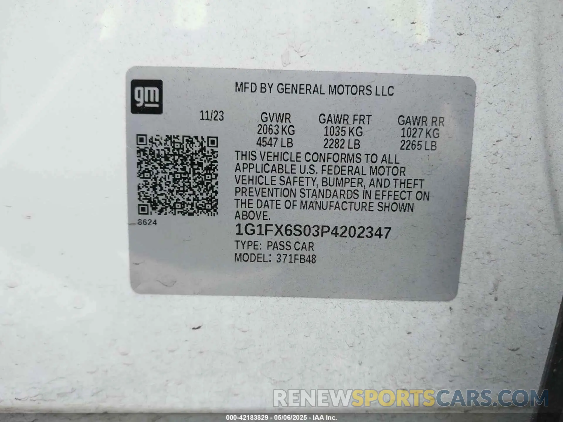 9 Фотография поврежденного автомобиля 1G1FX6S03P4202347 CHEVROLET BOLT EV 2023