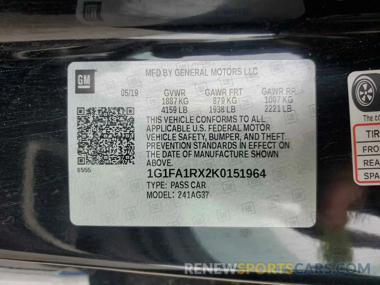 14 Photograph of a damaged car 1G1FA1RX2K0151964 CHEVROLET CAMARO 2019