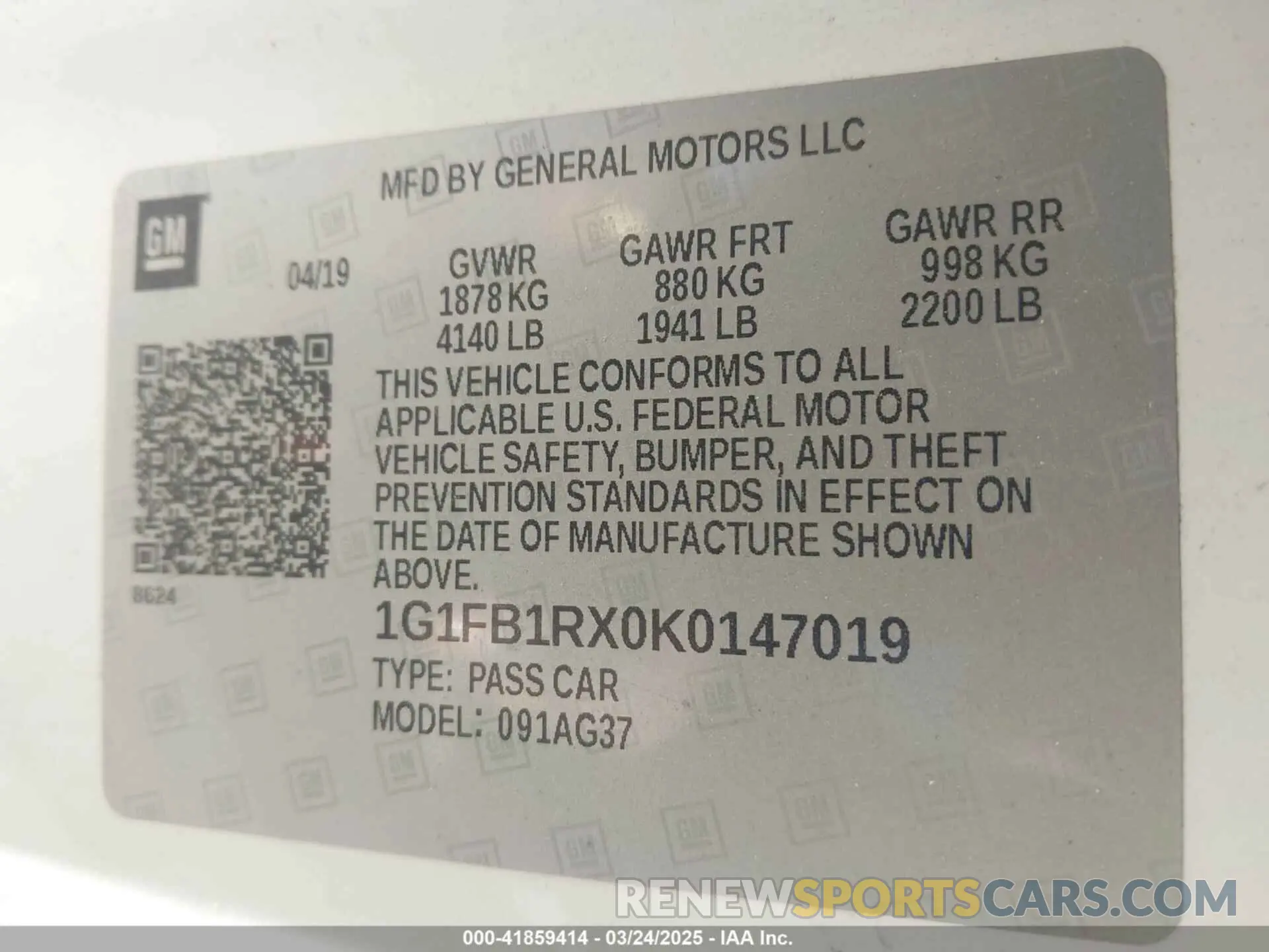 9 Фотография поврежденного автомобиля 1G1FB1RX0K0147019 CHEVROLET CAMARO 2019