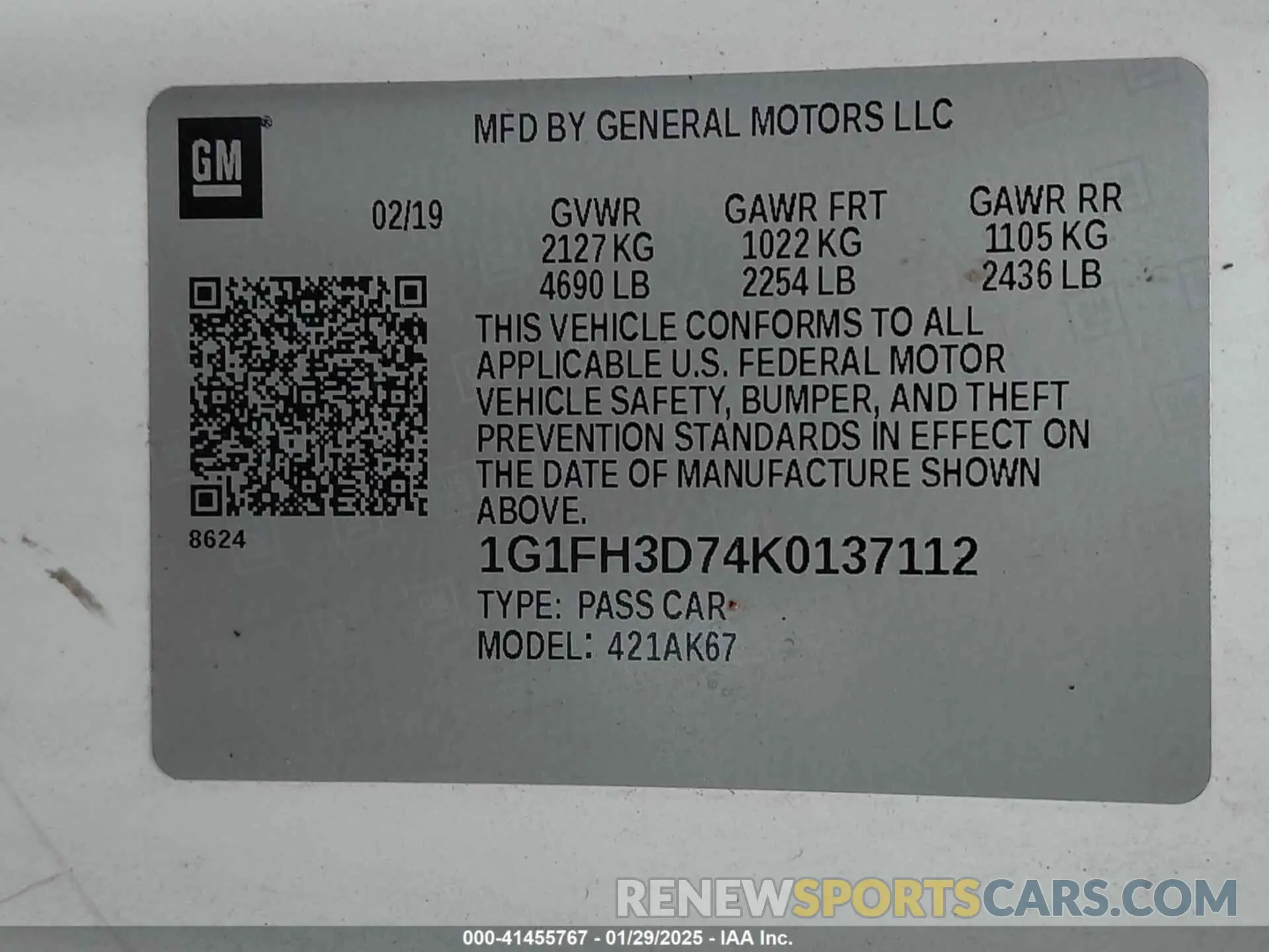 9 Photograph of a damaged car 1G1FH3D74K0137112 CHEVROLET CAMARO 2019