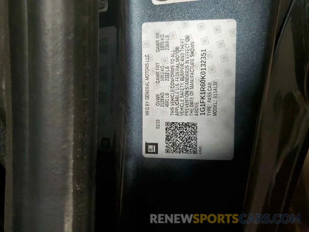 12 Фотография поврежденного автомобиля 1G1FK1R60K0132351 CHEVROLET CAMARO 2019