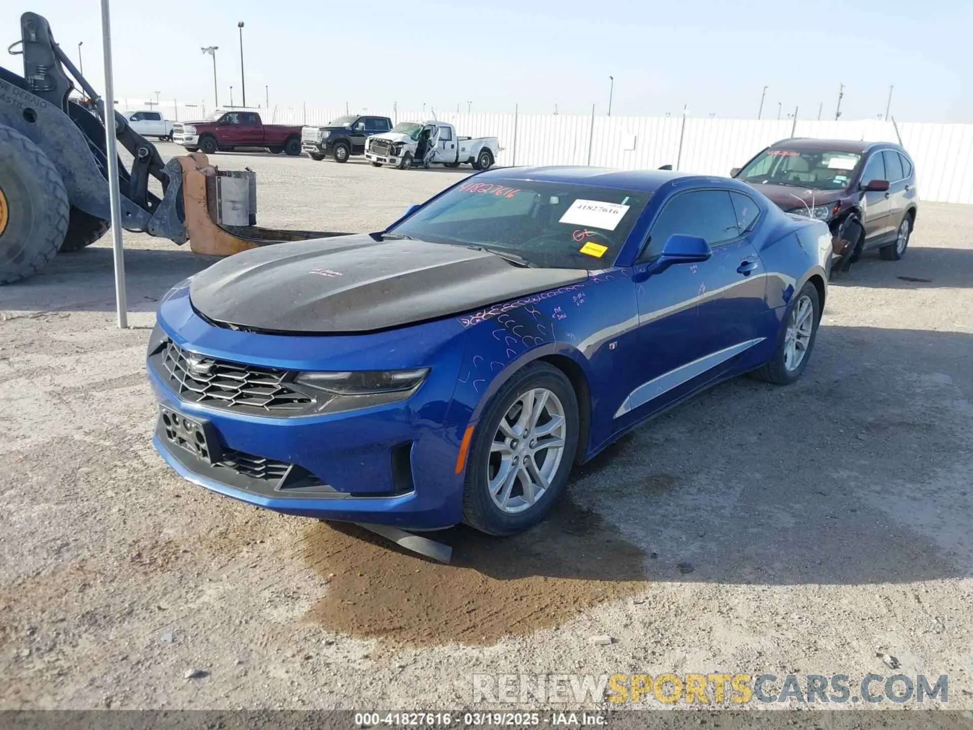 2 Photograph of a damaged car 1G1FB1RX0L0142789 CHEVROLET CAMARO 2020