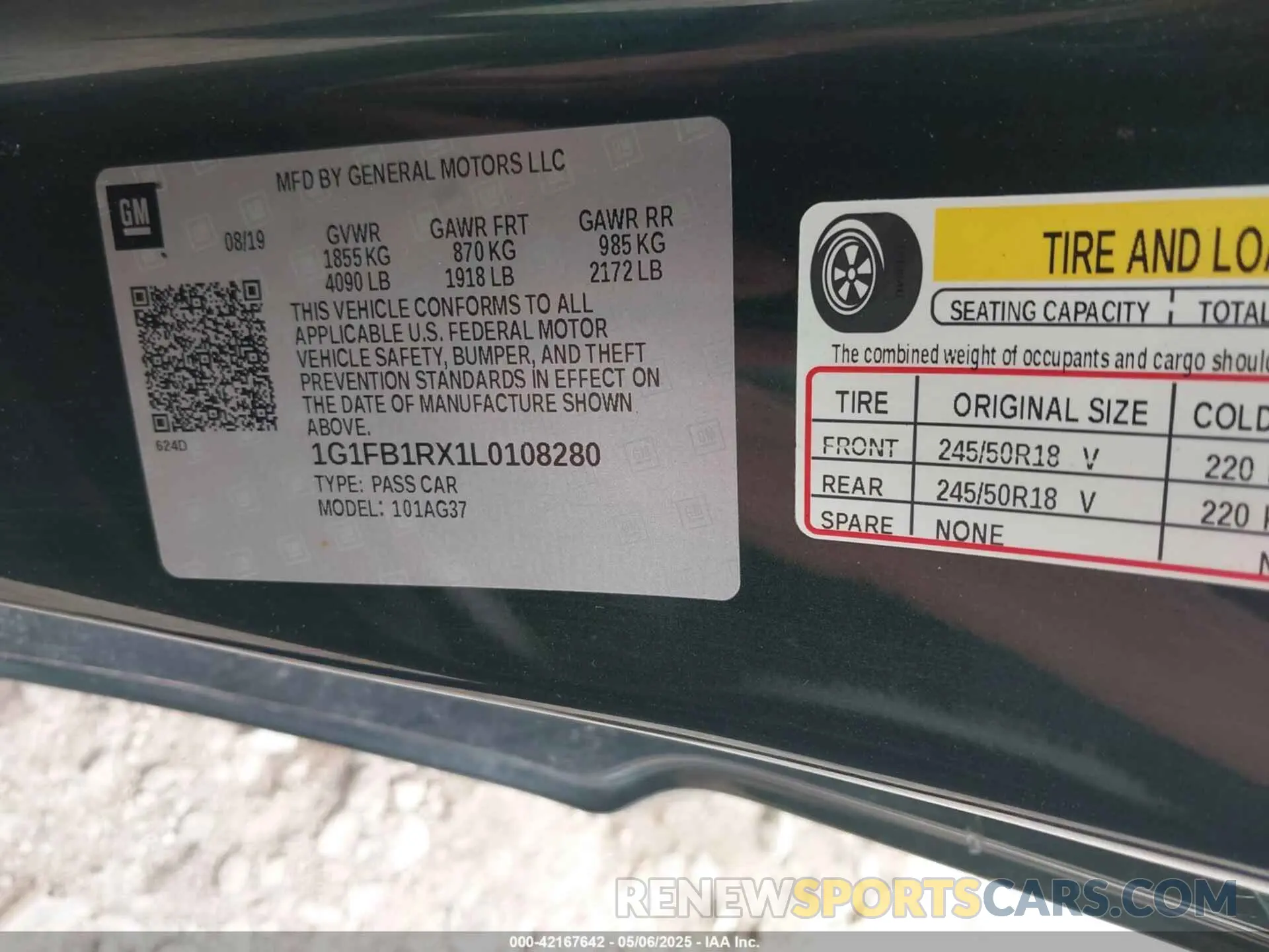 9 Фотография поврежденного автомобиля 1G1FB1RX1L0108280 CHEVROLET CAMARO 2020