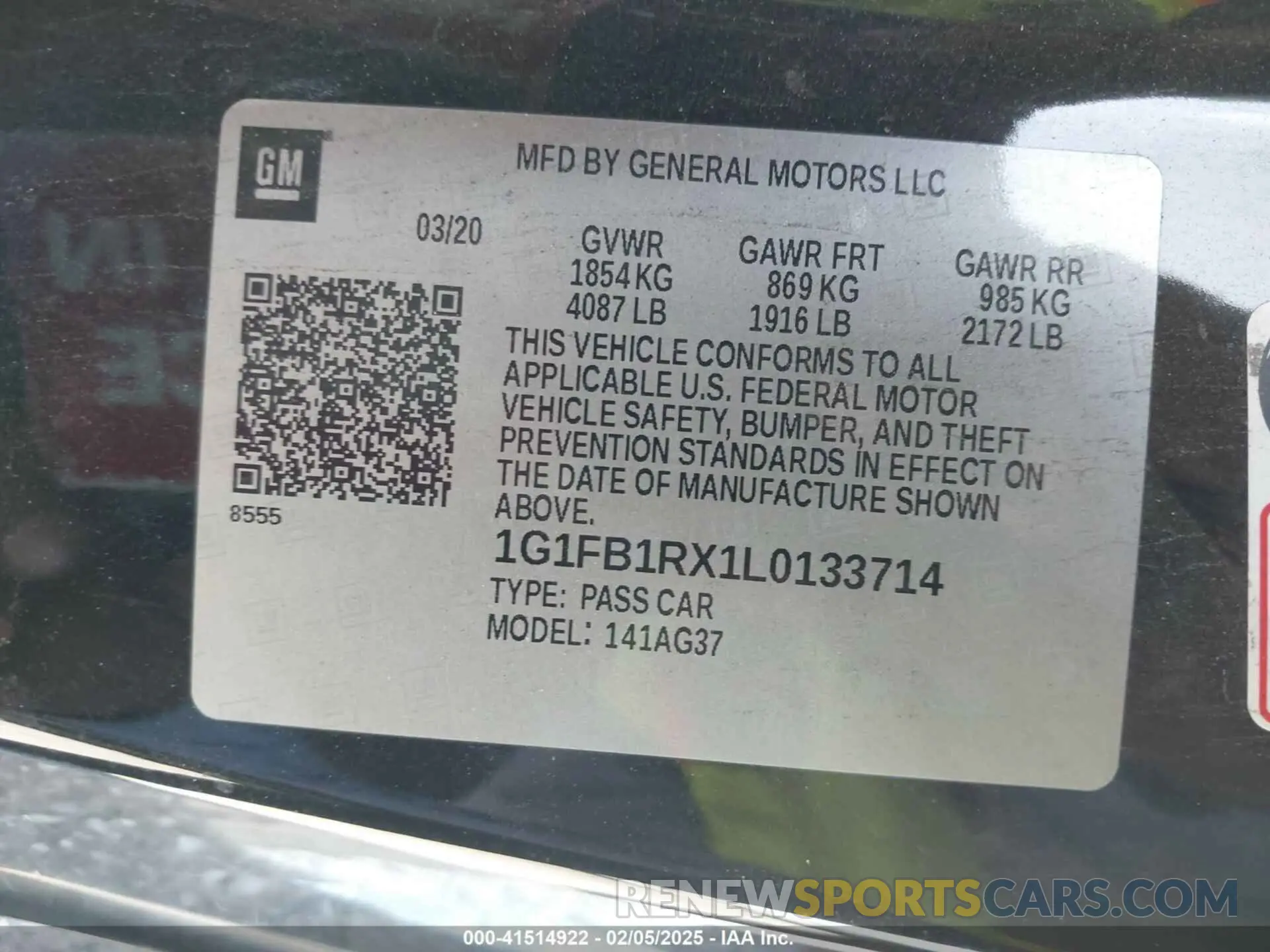 9 Фотография поврежденного автомобиля 1G1FB1RX1L0133714 CHEVROLET CAMARO 2020