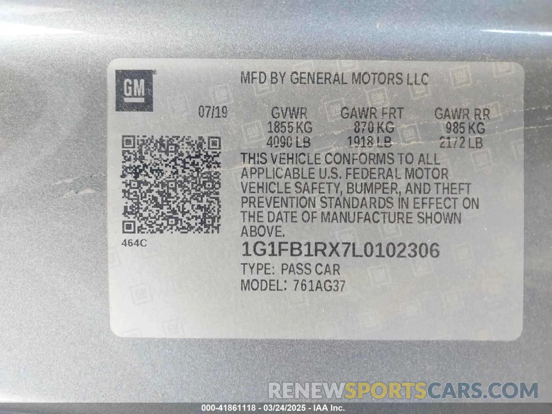 9 Фотография поврежденного автомобиля 1G1FB1RX7L0102306 CHEVROLET CAMARO 2020
