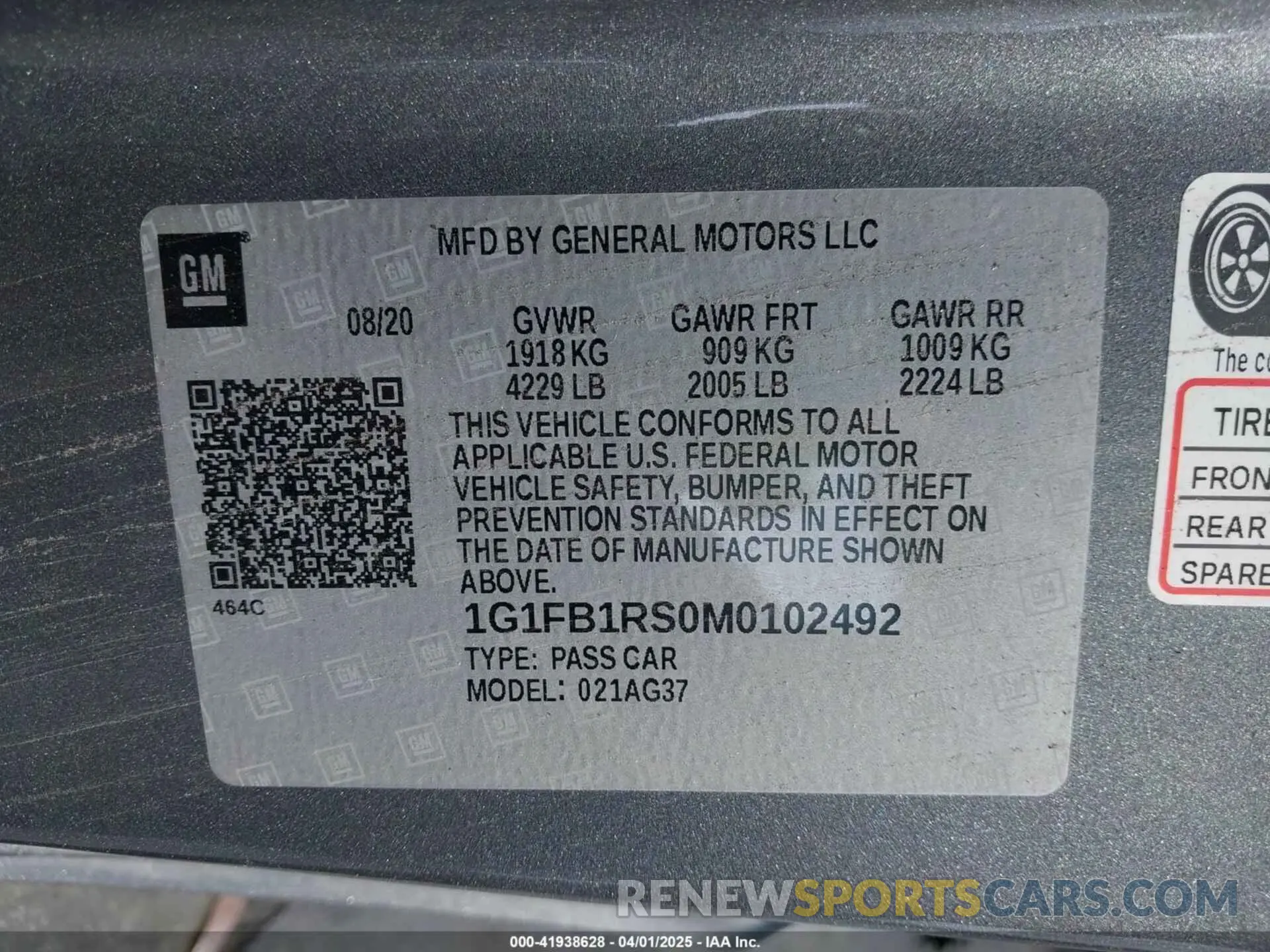 9 Фотография поврежденного автомобиля 1G1FB1RS0M0102492 CHEVROLET CAMARO 2021