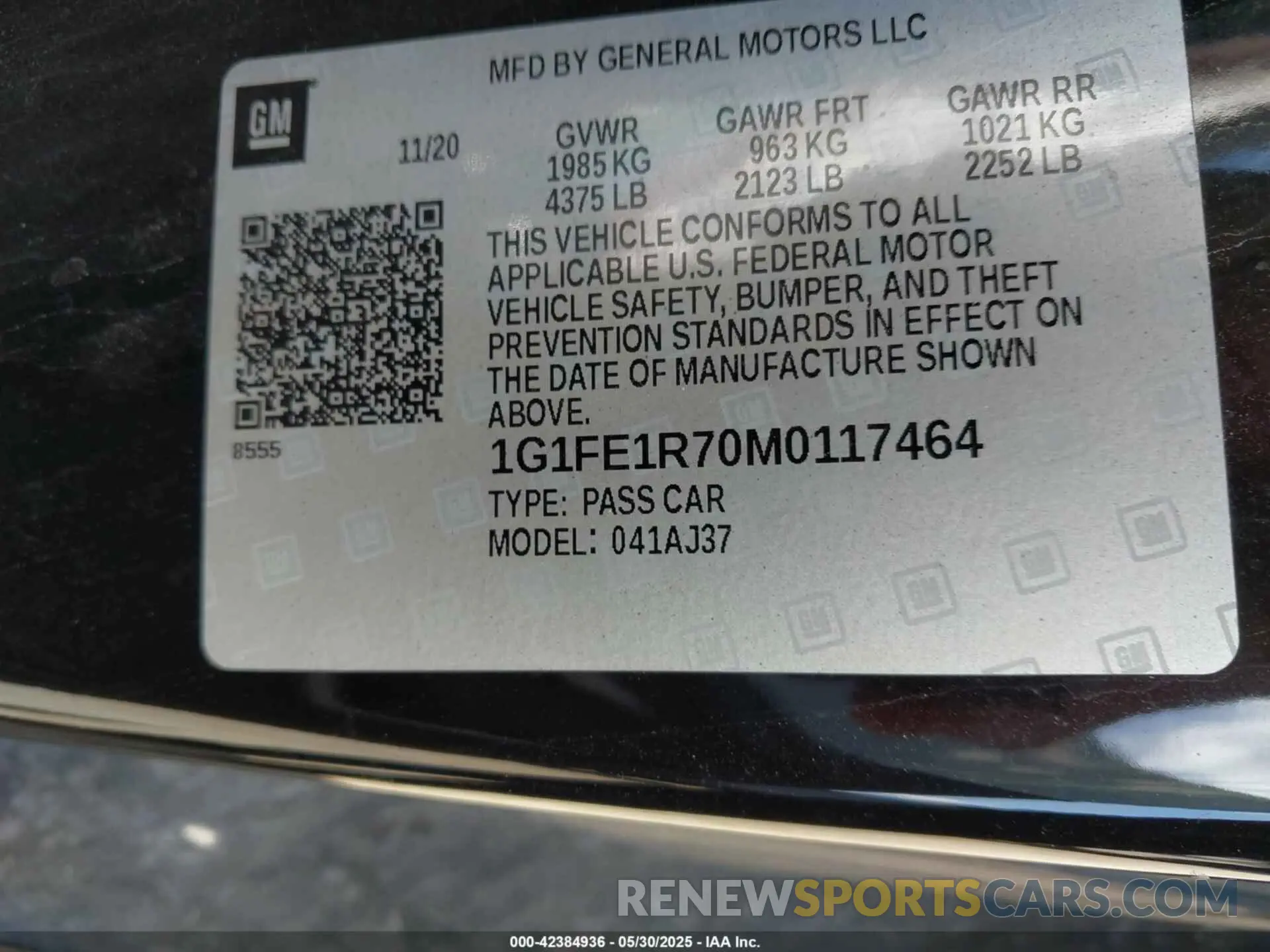 9 Фотография поврежденного автомобиля 1G1FE1R70M0117464 CHEVROLET CAMARO 2021
