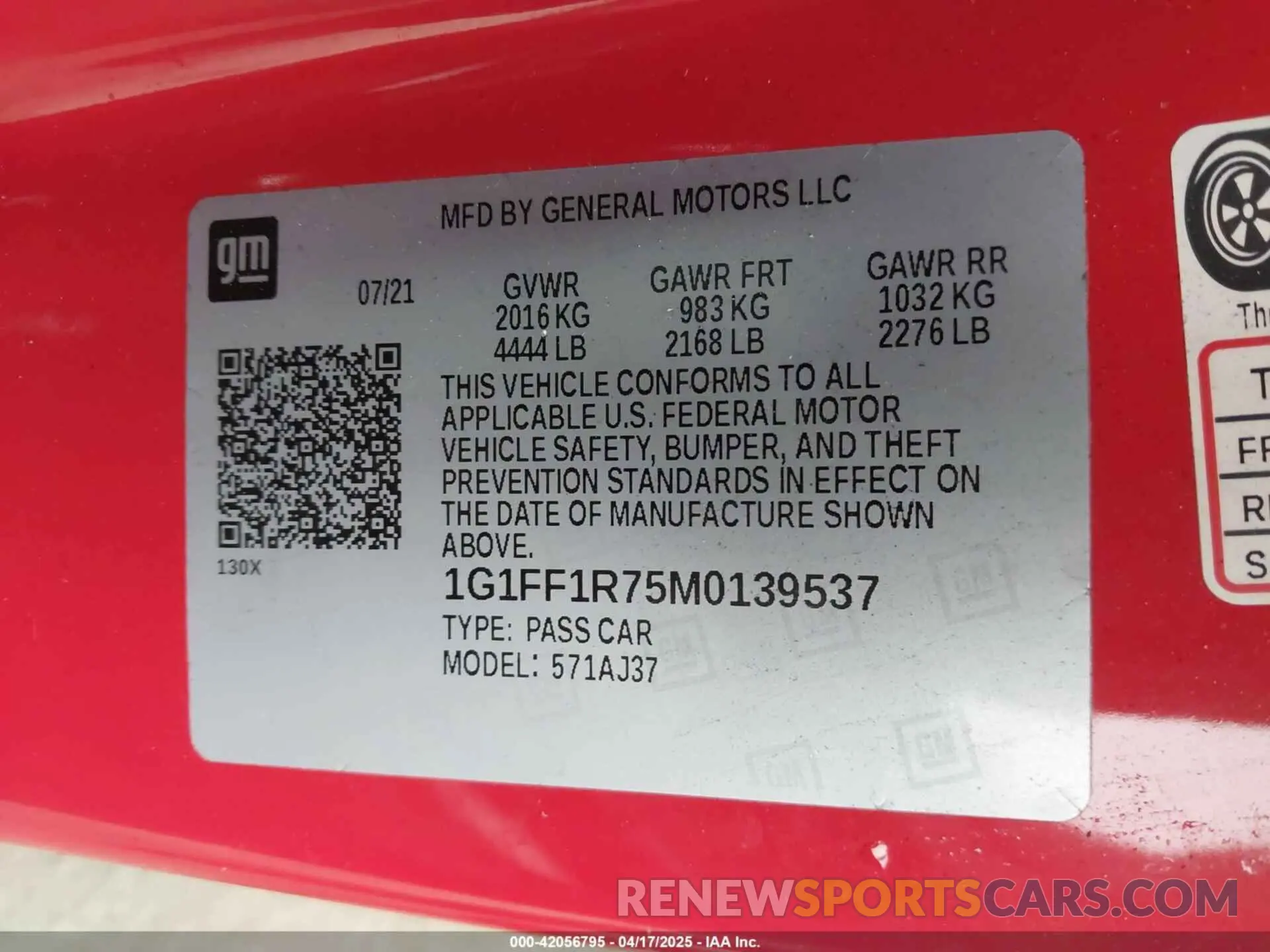 9 Фотография поврежденного автомобиля 1G1FF1R75M0139537 CHEVROLET CAMARO 2021
