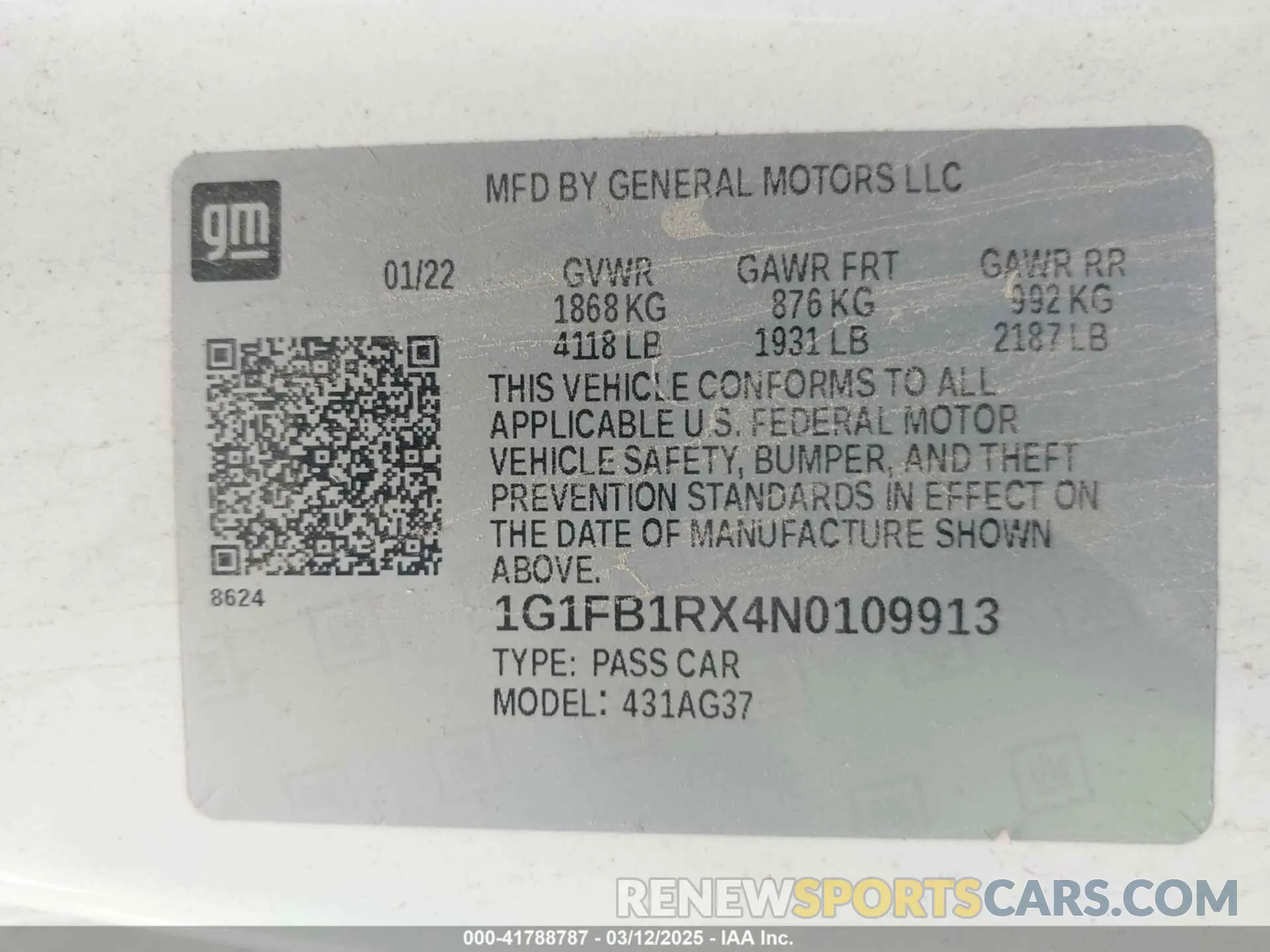 9 Фотография поврежденного автомобиля 1G1FB1RX4N0109913 CHEVROLET CAMARO 2022