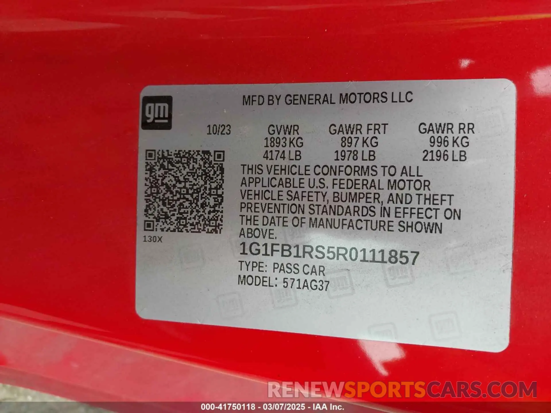 9 Фотография поврежденного автомобиля 1G1FB1RS5R0111857 CHEVROLET CAMARO 2024