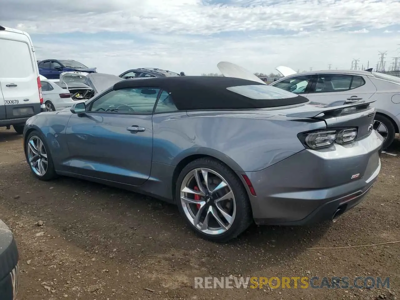 2 Photograph of a damaged car 1G1FF3D79N0125175 CHEVROLET CAMARO LT1 2022