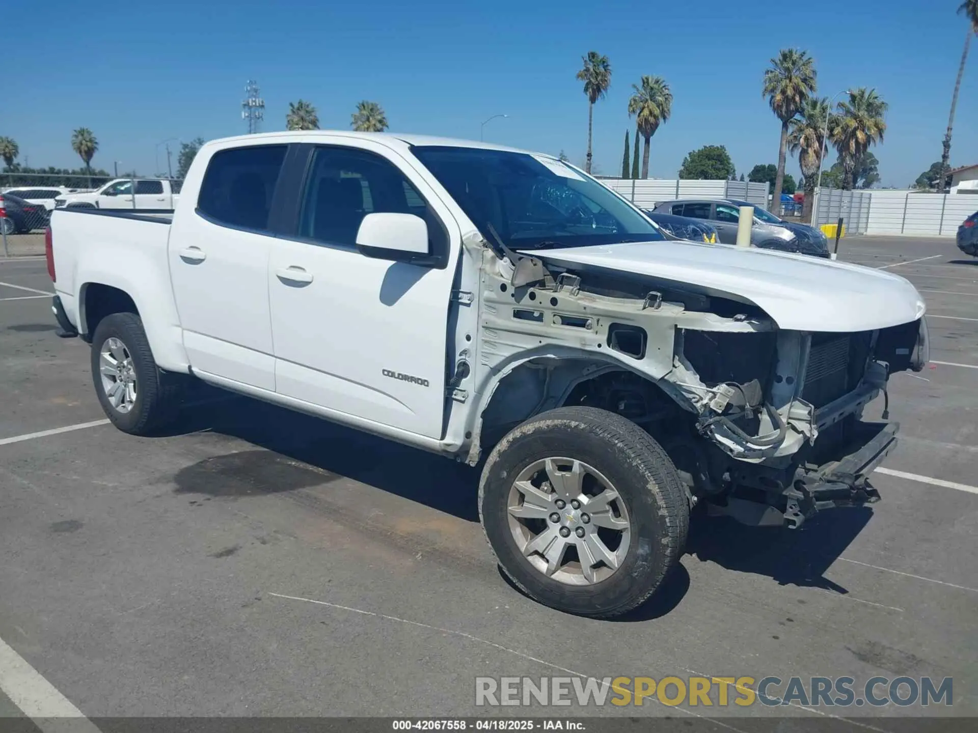 1 Photograph of a damaged car 1GCGSCEN8K1361309 CHEVROLET COLORADO 2019