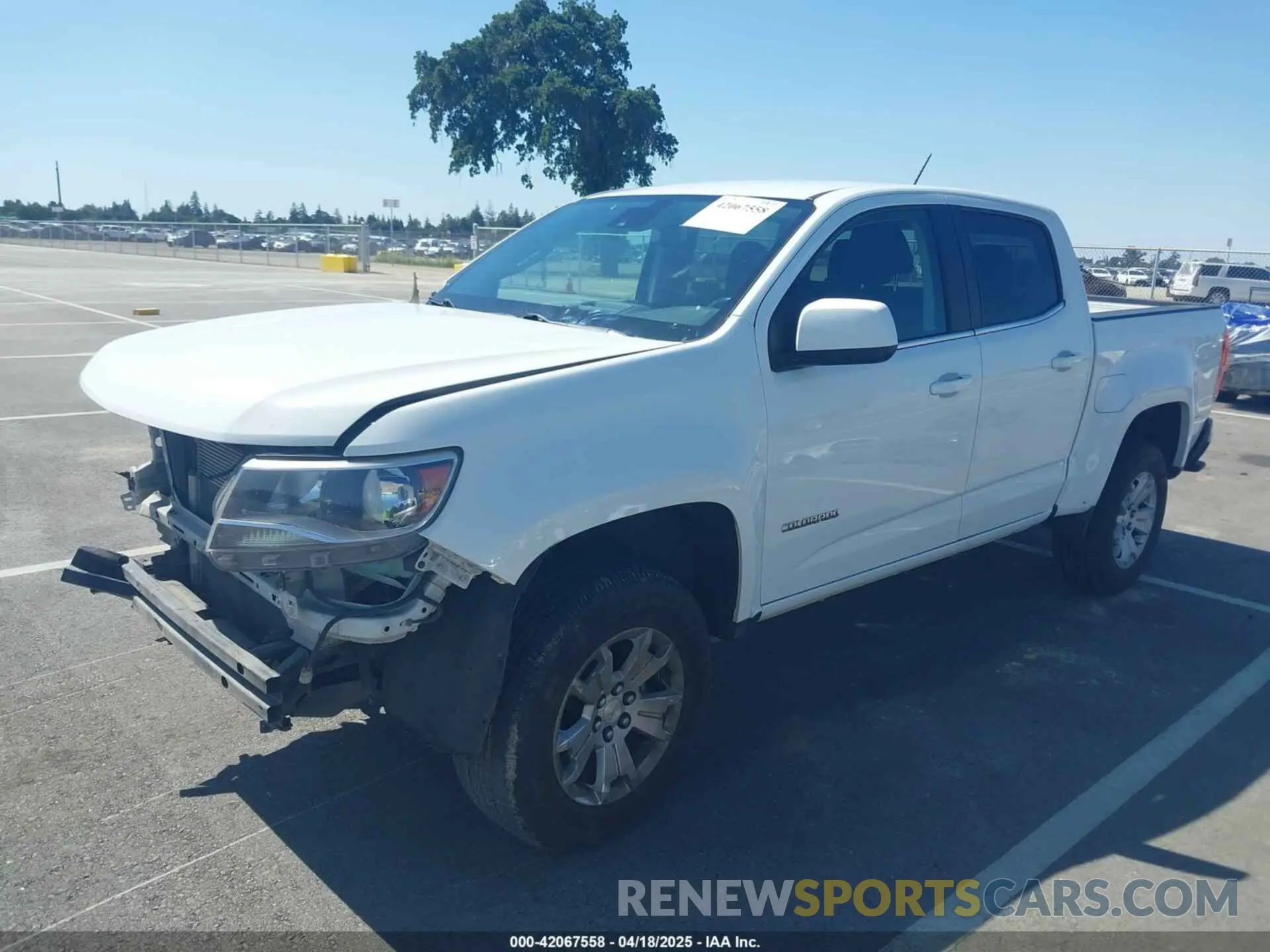 2 Photograph of a damaged car 1GCGSCEN8K1361309 CHEVROLET COLORADO 2019