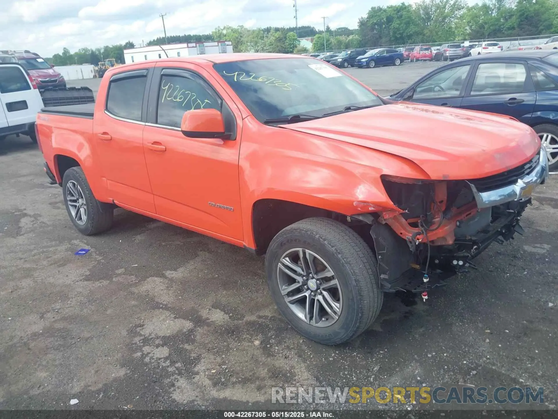 1 Photograph of a damaged car 1GCGTCEN3K1147325 CHEVROLET COLORADO 2019