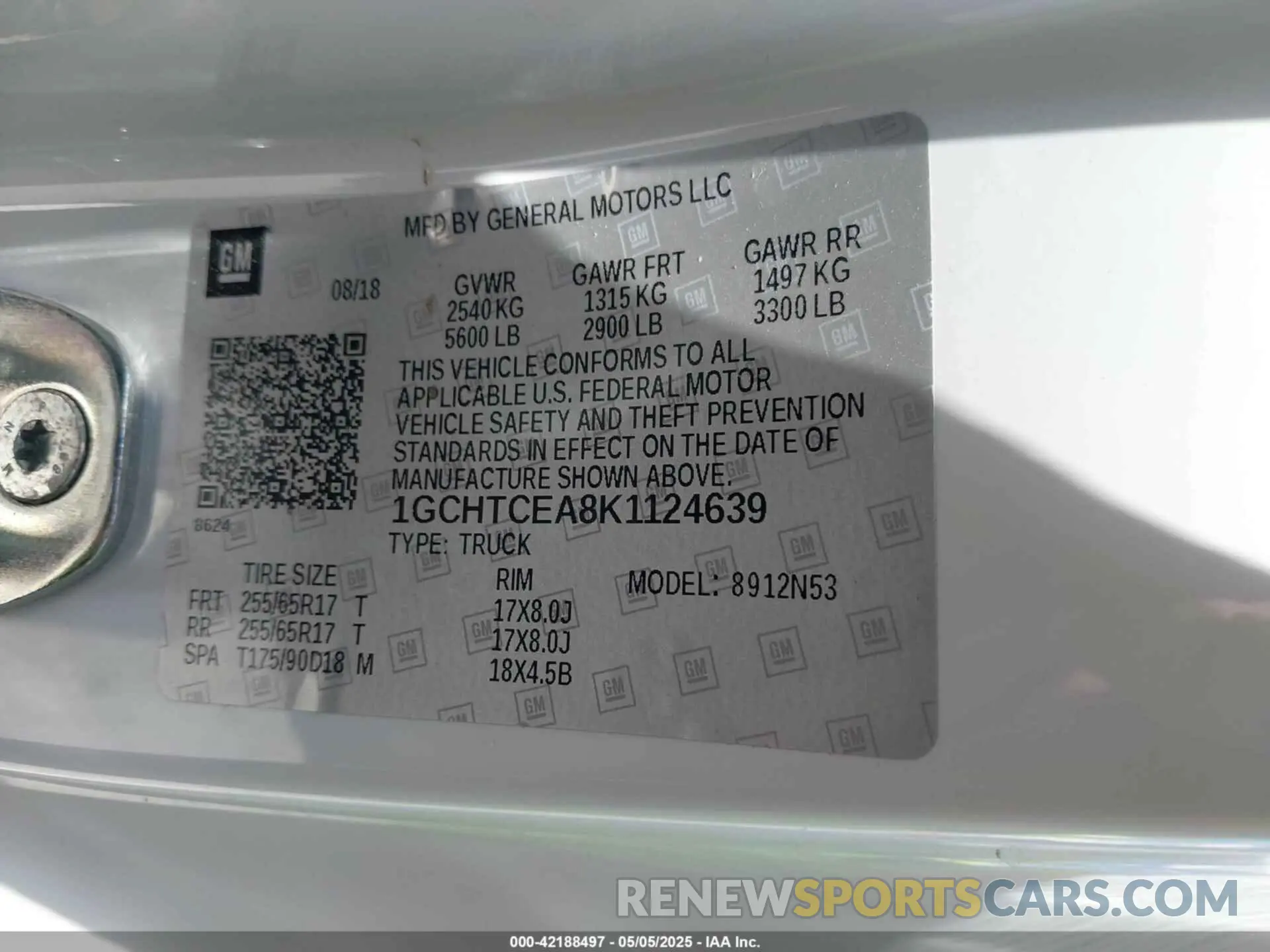 9 Photograph of a damaged car 1GCHTCEA8K1124639 CHEVROLET COLORADO 2019