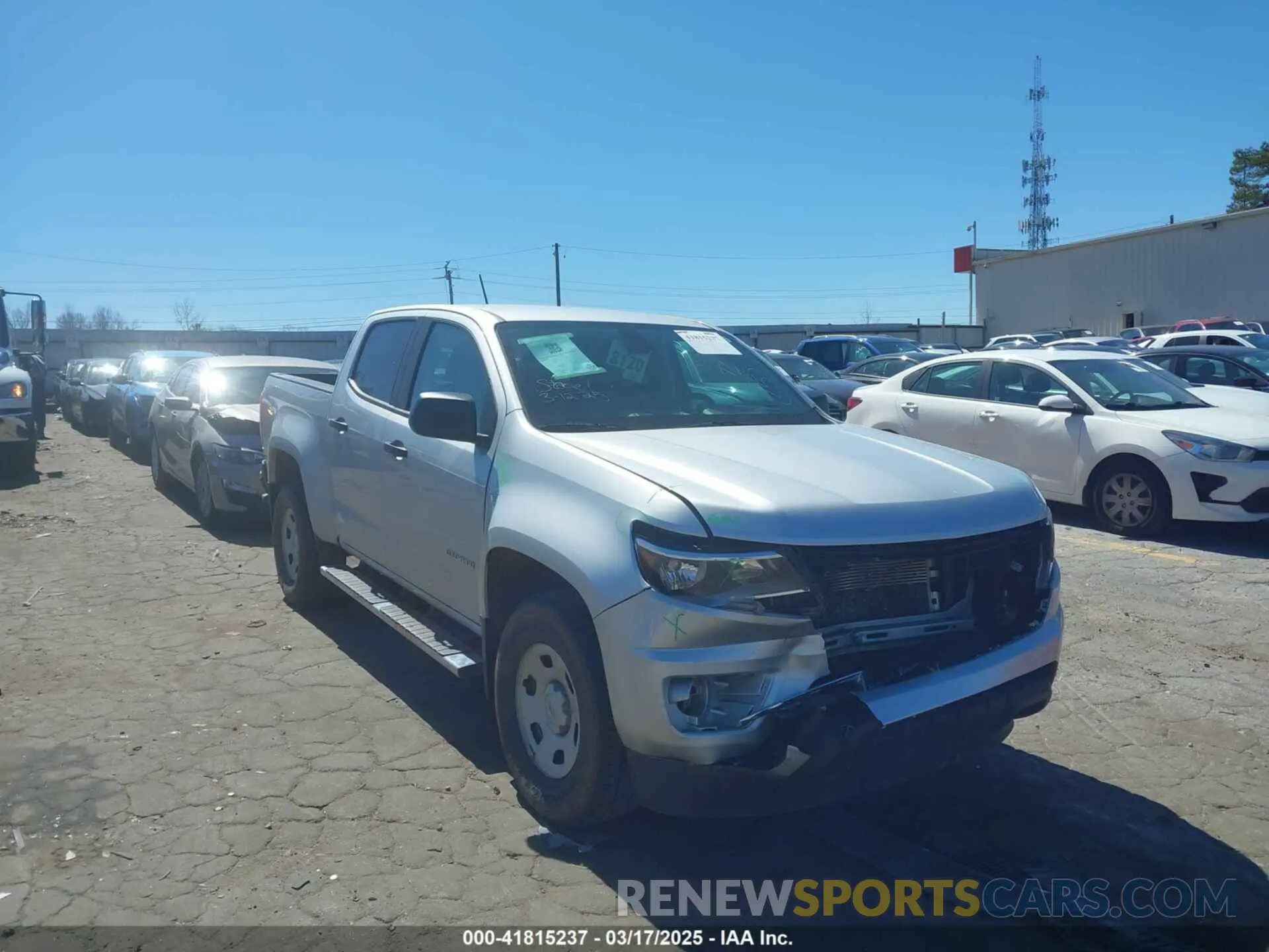 1 Photograph of a damaged car 1GCGSBEN7L1122460 CHEVROLET COLORADO 2020