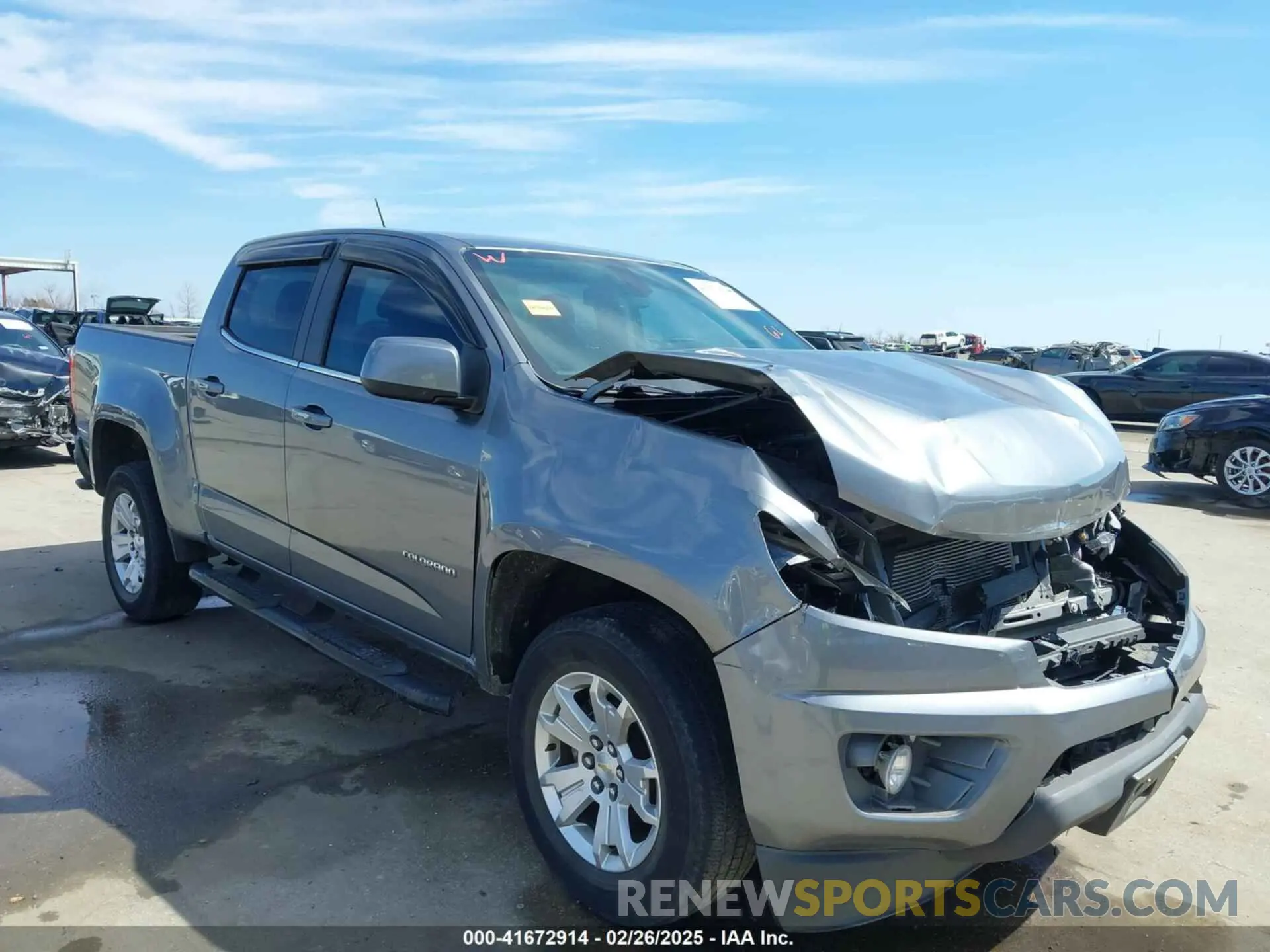 1 Photograph of a damaged car 1GCGSCEN9L1241567 CHEVROLET COLORADO 2020