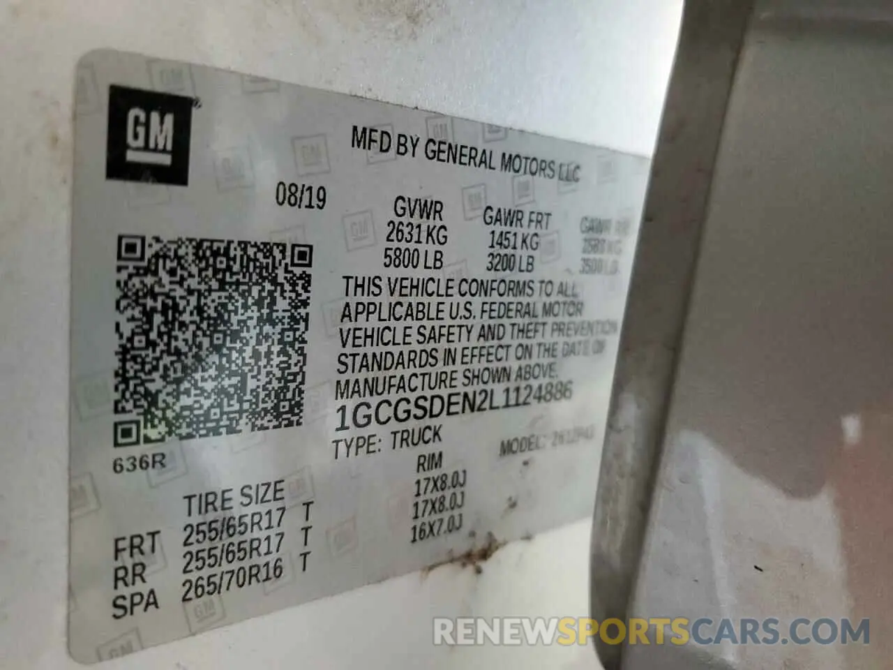 12 Photograph of a damaged car 1GCGSDEN2L1124886 CHEVROLET COLORADO 2020