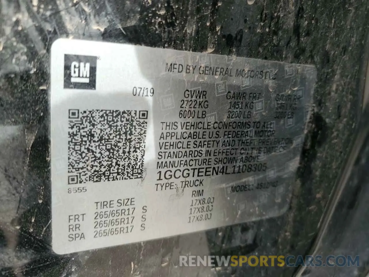 13 Фотография поврежденного автомобиля 1GCGTEEN4L1108305 CHEVROLET COLORADO 2020