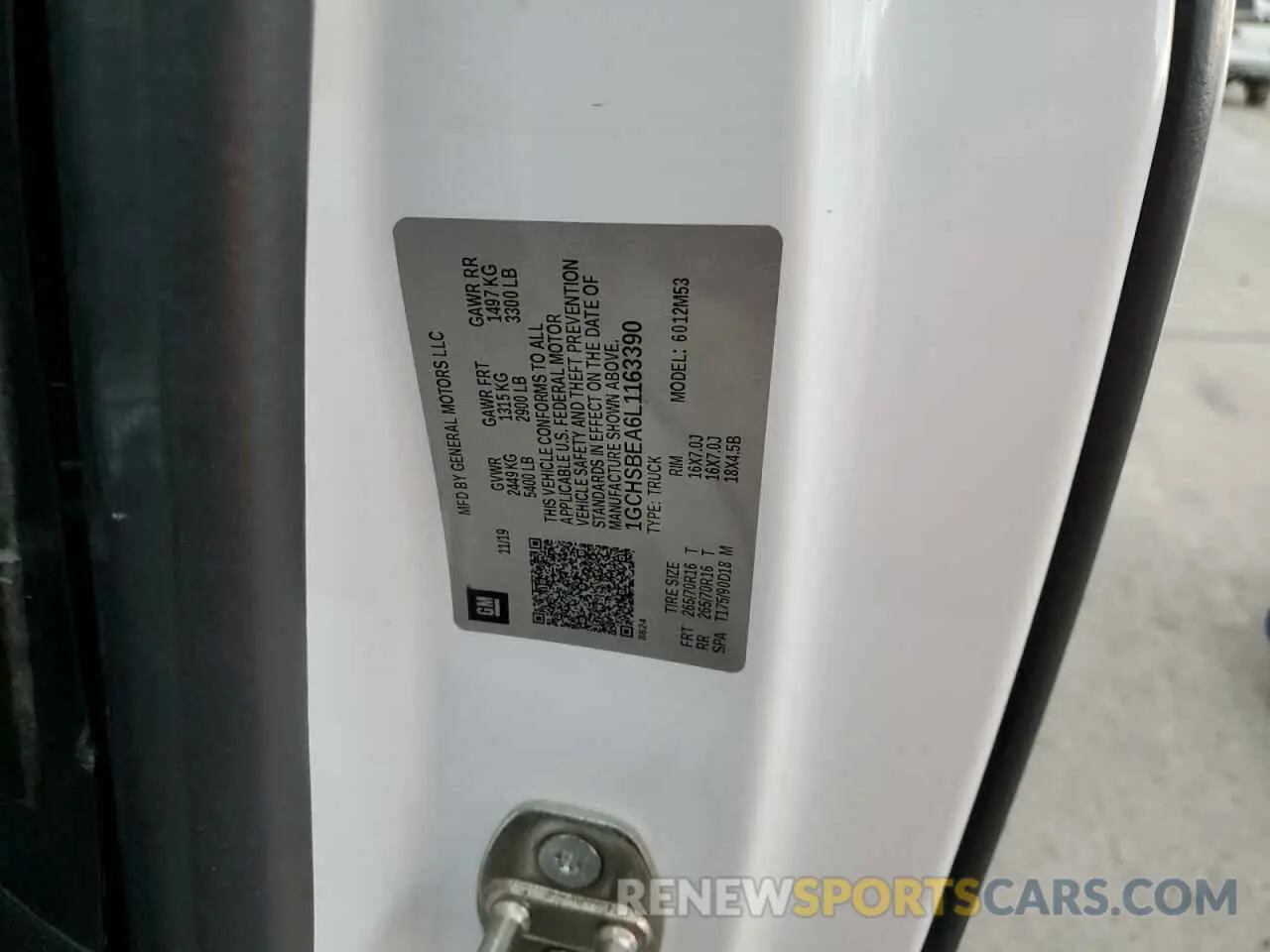 12 Фотография поврежденного автомобиля 1GCHSBEA6L1163390 CHEVROLET COLORADO 2020