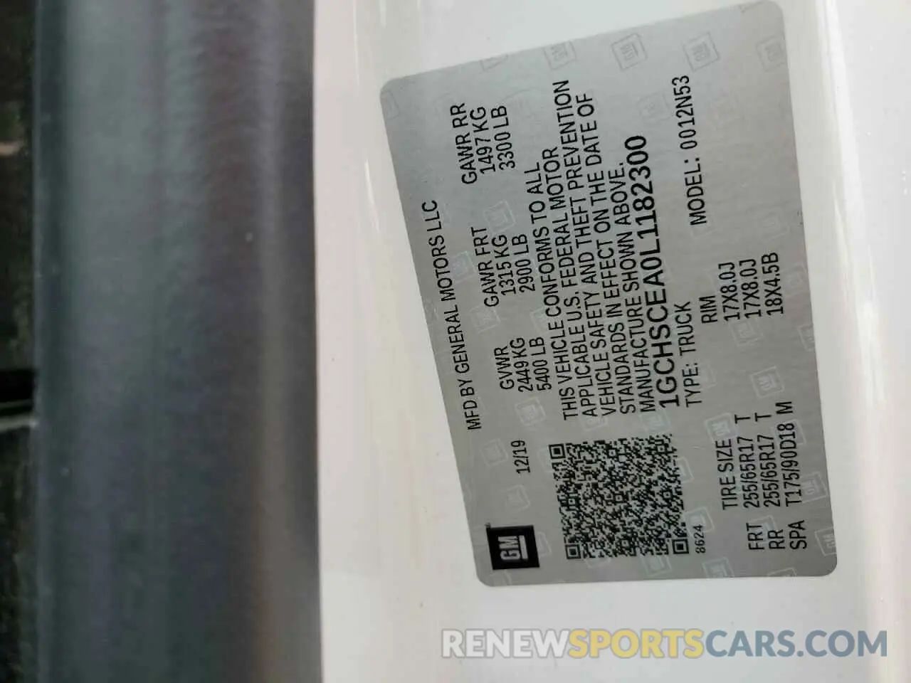 12 Фотография поврежденного автомобиля 1GCHSCEA0L1182300 CHEVROLET COLORADO 2020