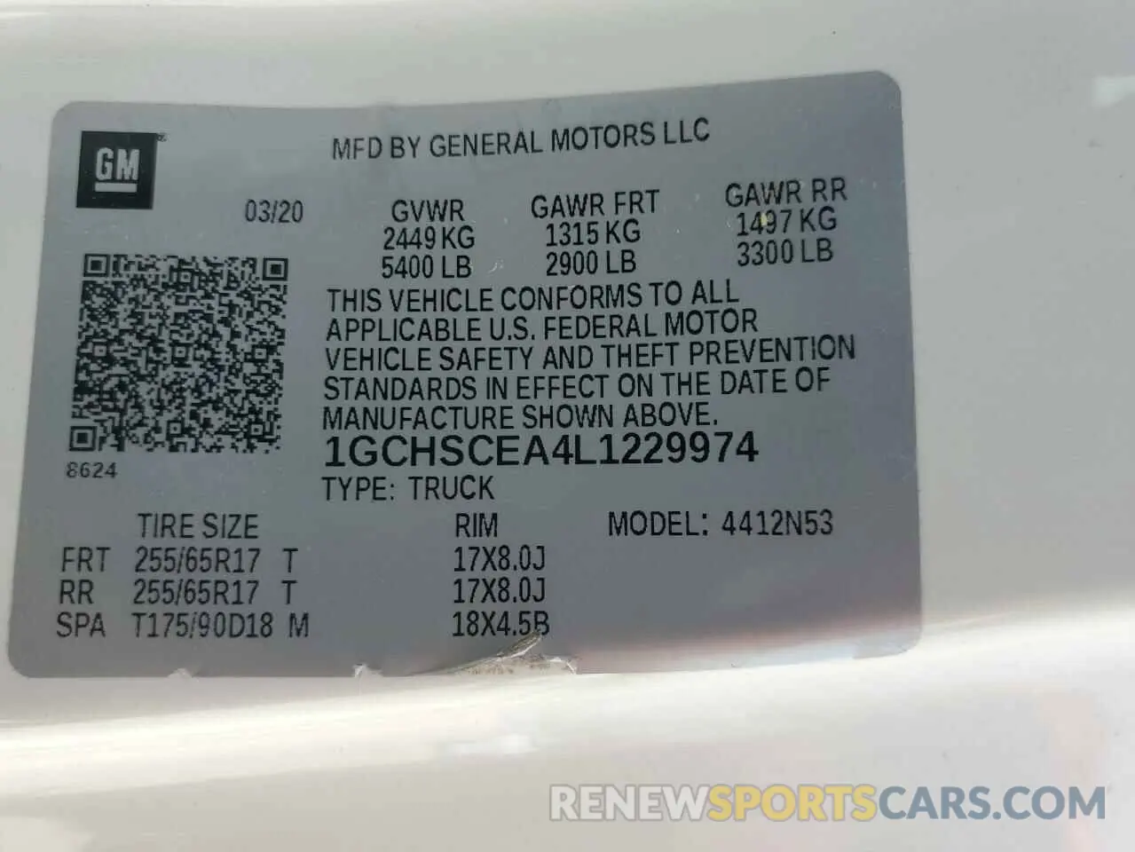 12 Фотография поврежденного автомобиля 1GCHSCEA4L1229974 CHEVROLET COLORADO 2020