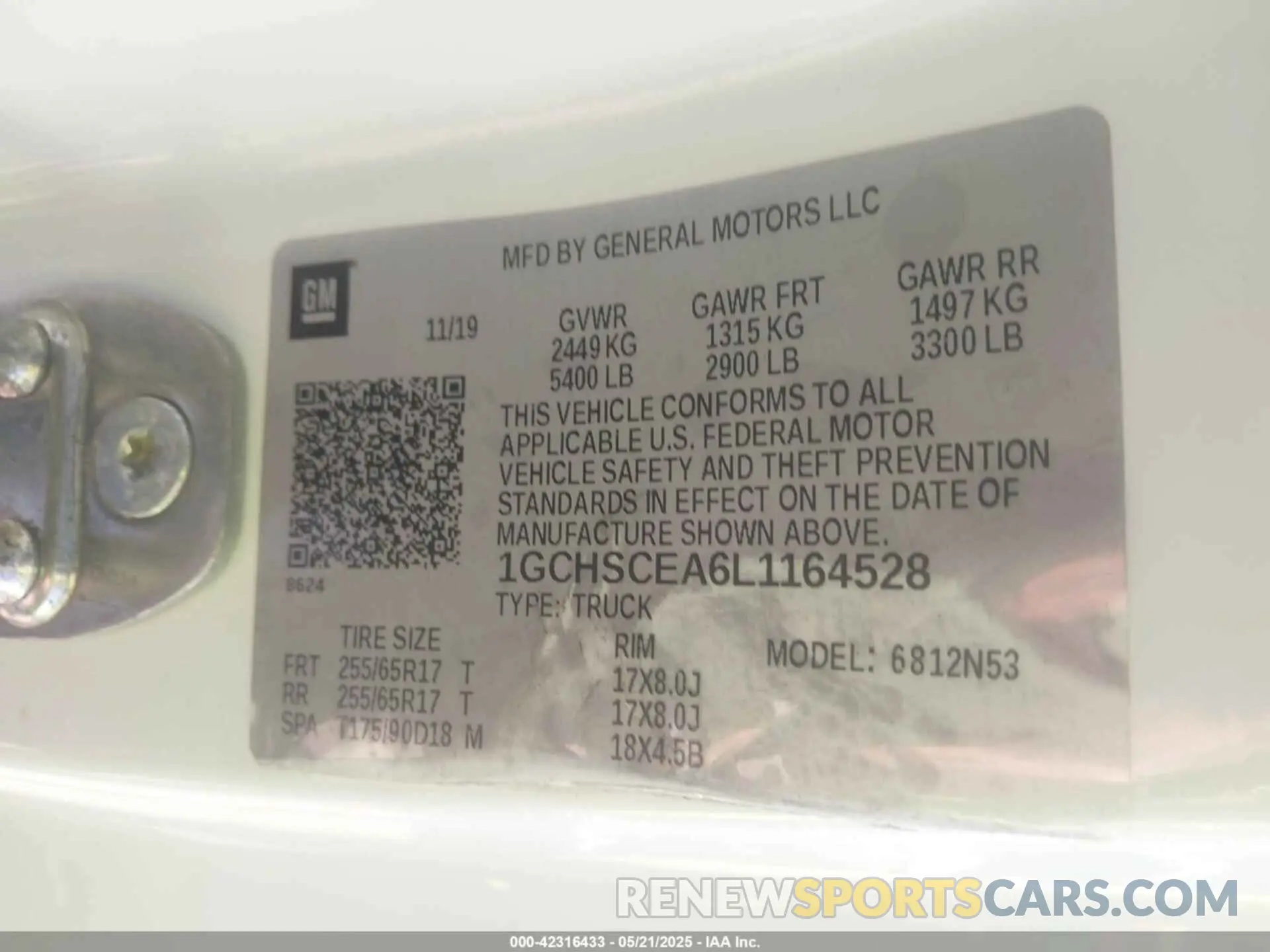 9 Фотография поврежденного автомобиля 1GCHSCEA6L1164528 CHEVROLET COLORADO 2020