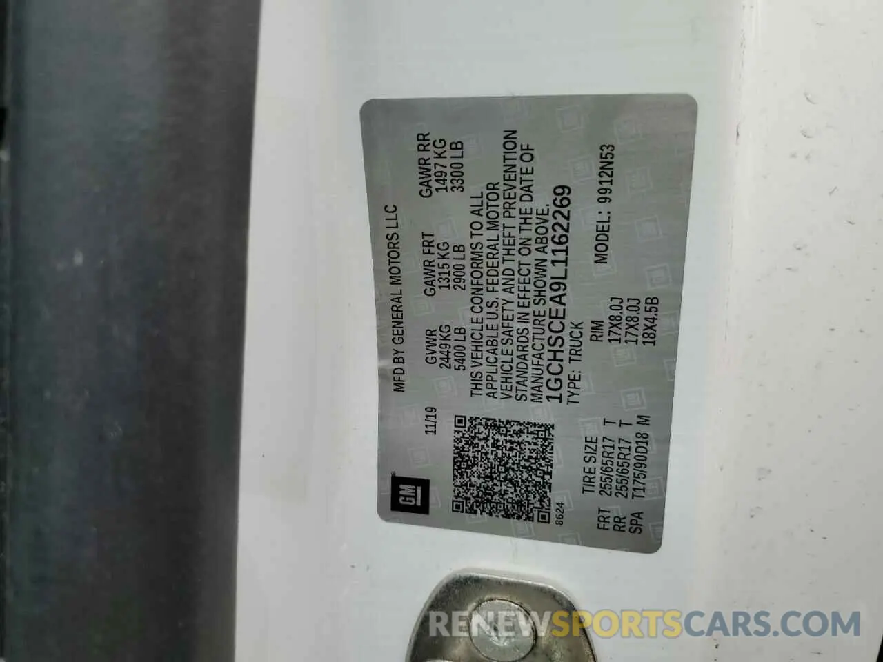 12 Фотография поврежденного автомобиля 1GCHSCEA9L1162269 CHEVROLET COLORADO 2020