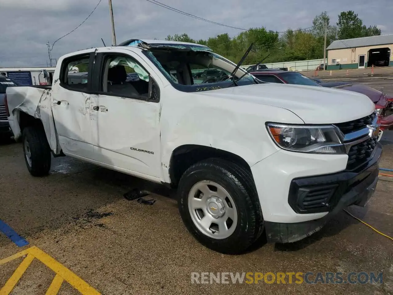 4 Фотография поврежденного автомобиля 1GCGSBEA3M1273469 CHEVROLET COLORADO 2021