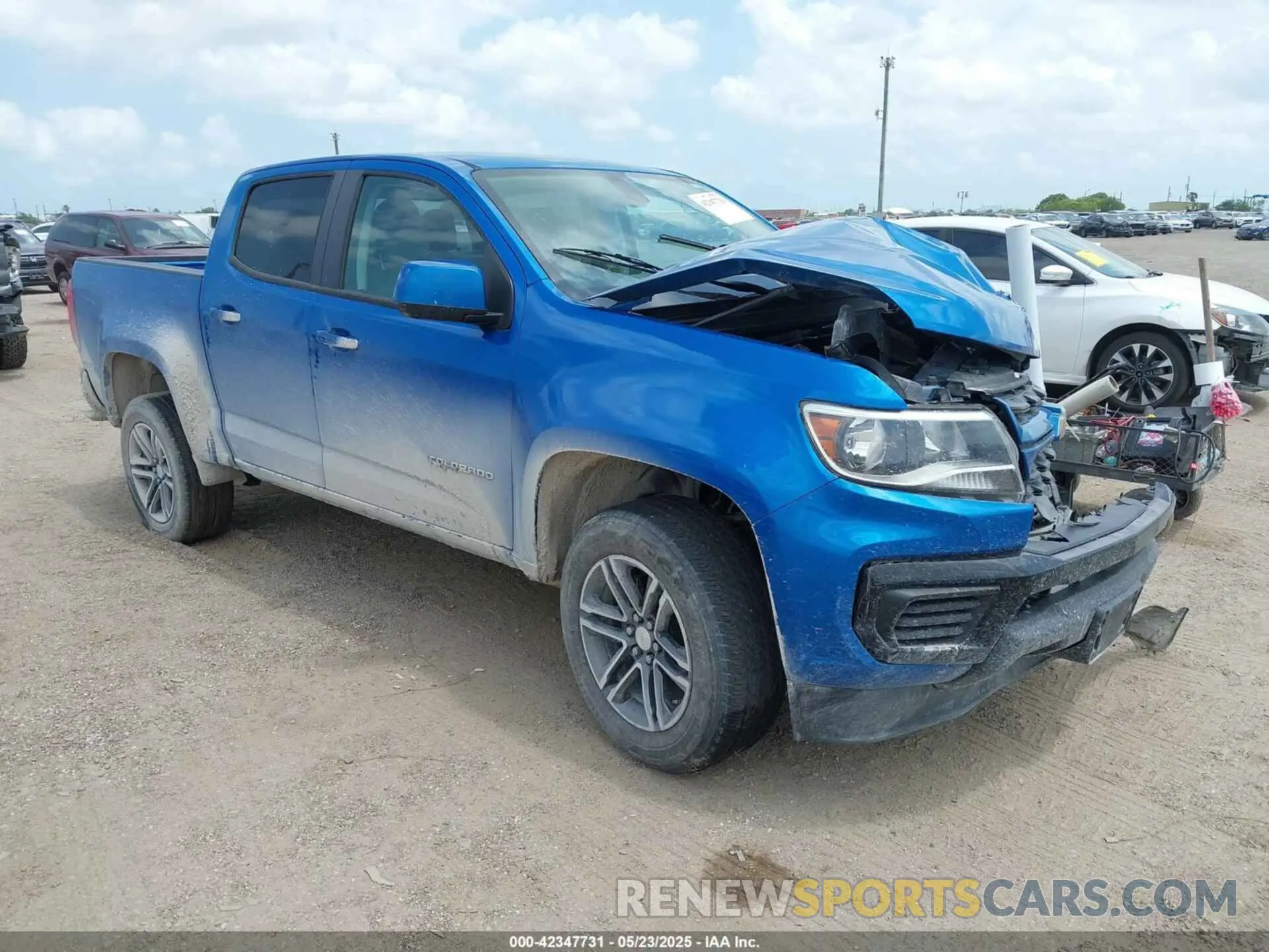 1 Photograph of a damaged car 1GCGSBEA4M1193596 CHEVROLET COLORADO 2021